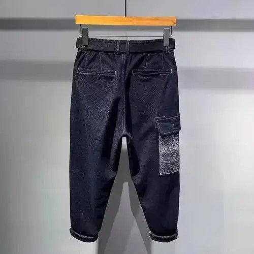 Japanese Brand × Jean 20AW Indigo Union Japan Denim Patchwork Bandana Worker Jeans Size US 32 / EU 48 - 3 Thumbnail