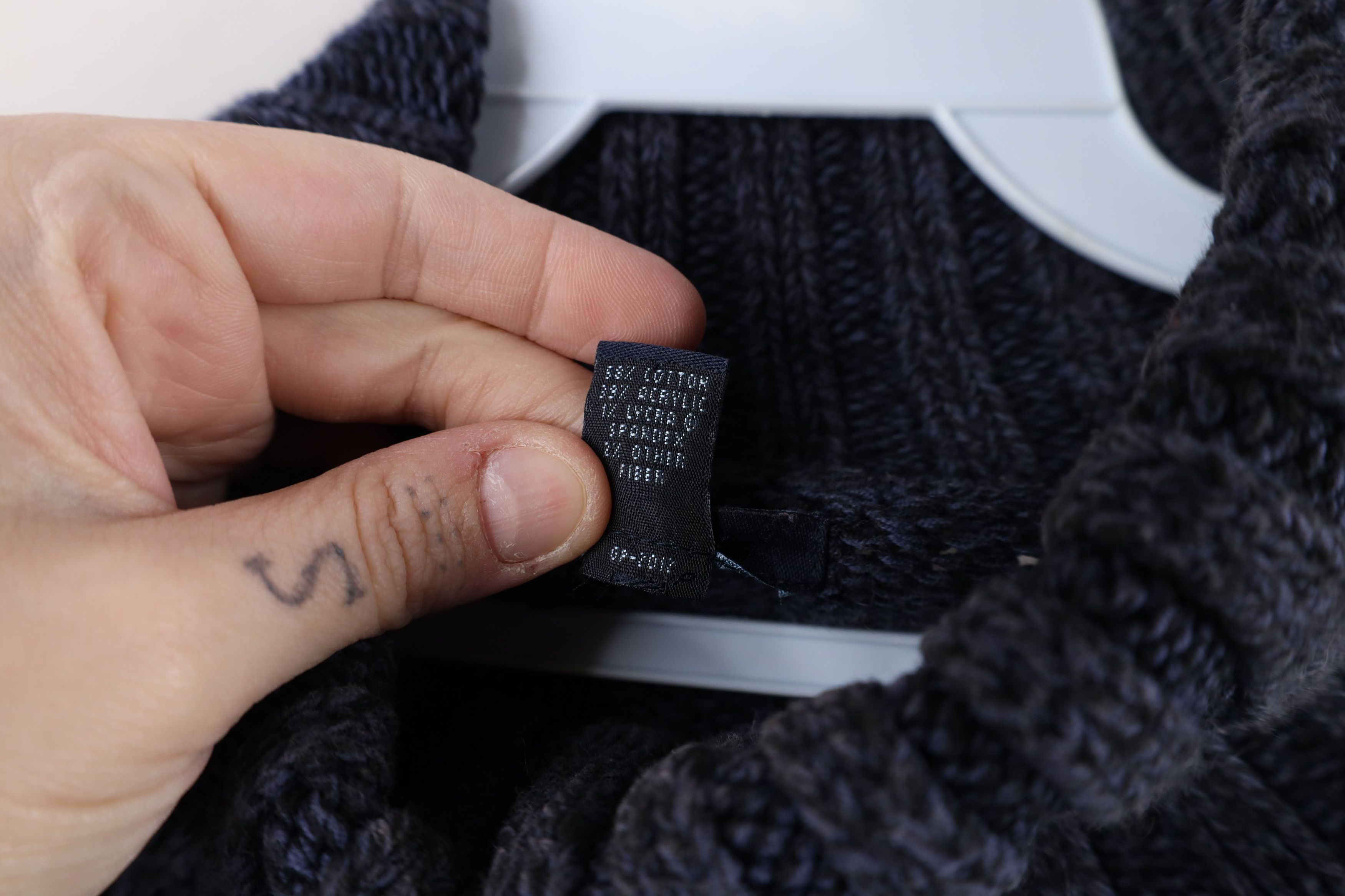 Gap × Vintage Vintage 90s Y2K Gap Cotton Turtleneck Sweater Heather Blue Size L / US 10 / IT 46 - 7 Thumbnail