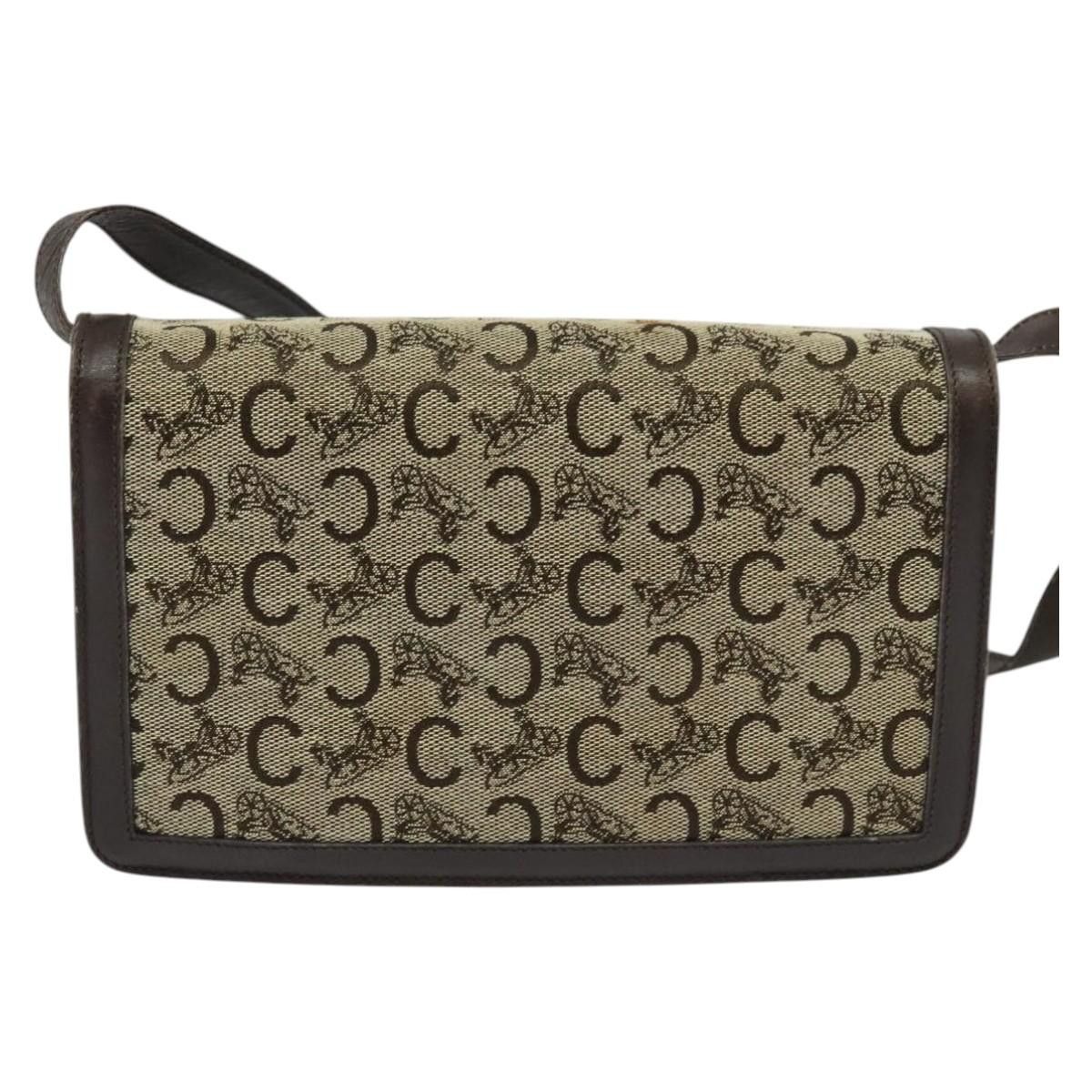 Celine CELINE C Sulky Shoulder Bag Canvas Brown Gold Size ONE SIZE - 3 Thumbnail
