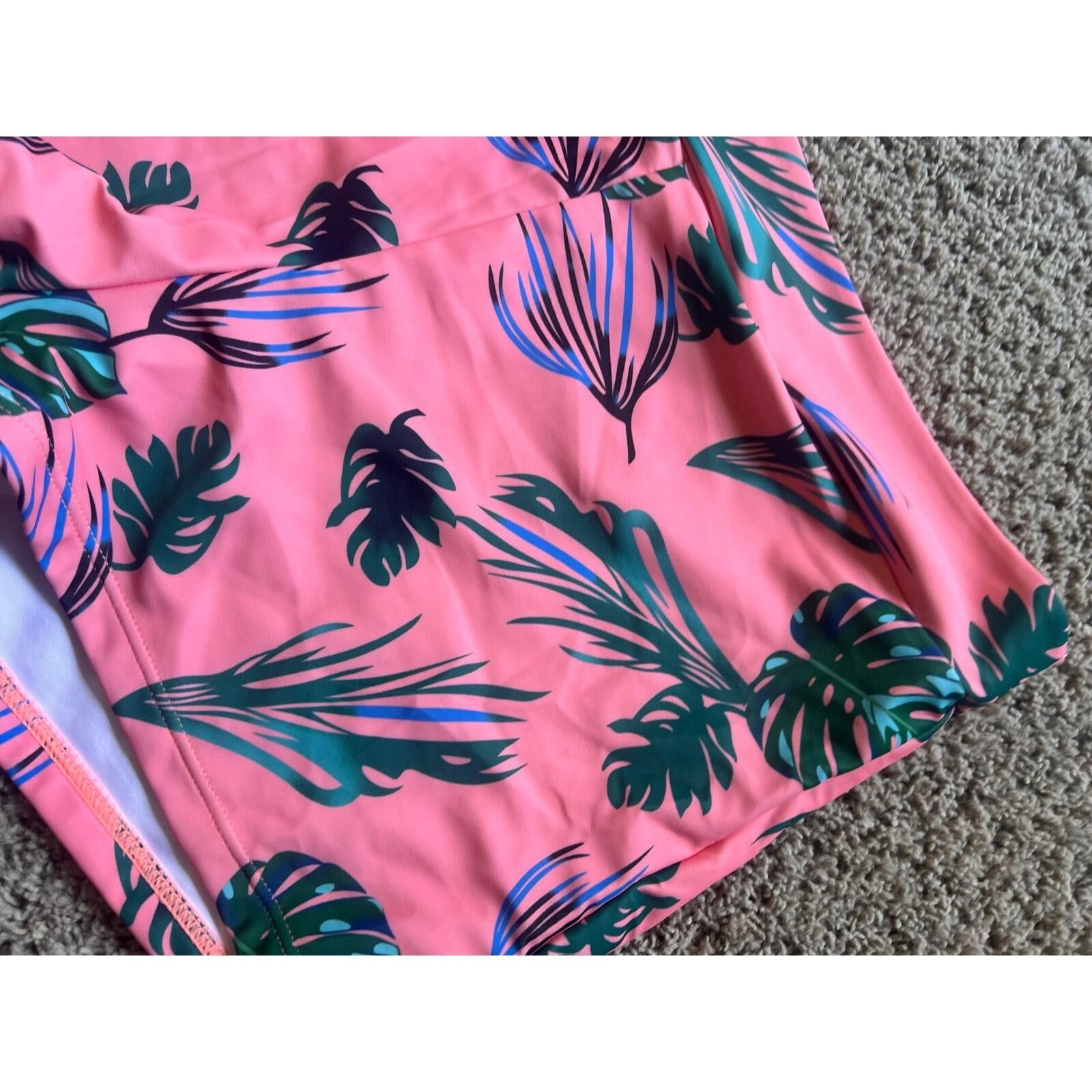 Other B2PRITY Swim Shorts Womens XL Pink Tropical Boy Short Size ONE SIZE - 2 Thumbnail