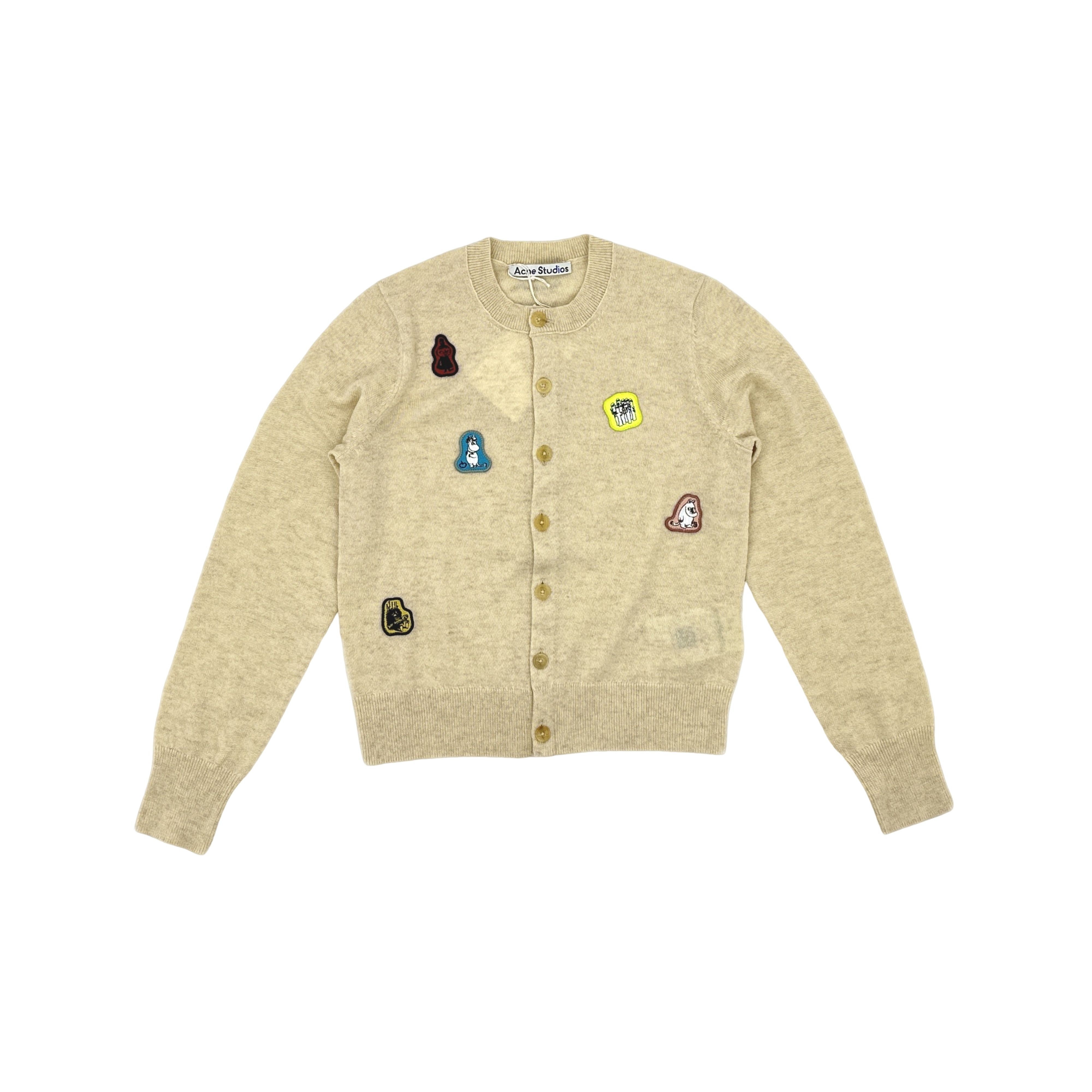 Acne Studios Acne Studios x Moomin Oatmeal Knit Cardigan XS Size XS / US 0-2 / IT 36-38 - 1 Thumbnail