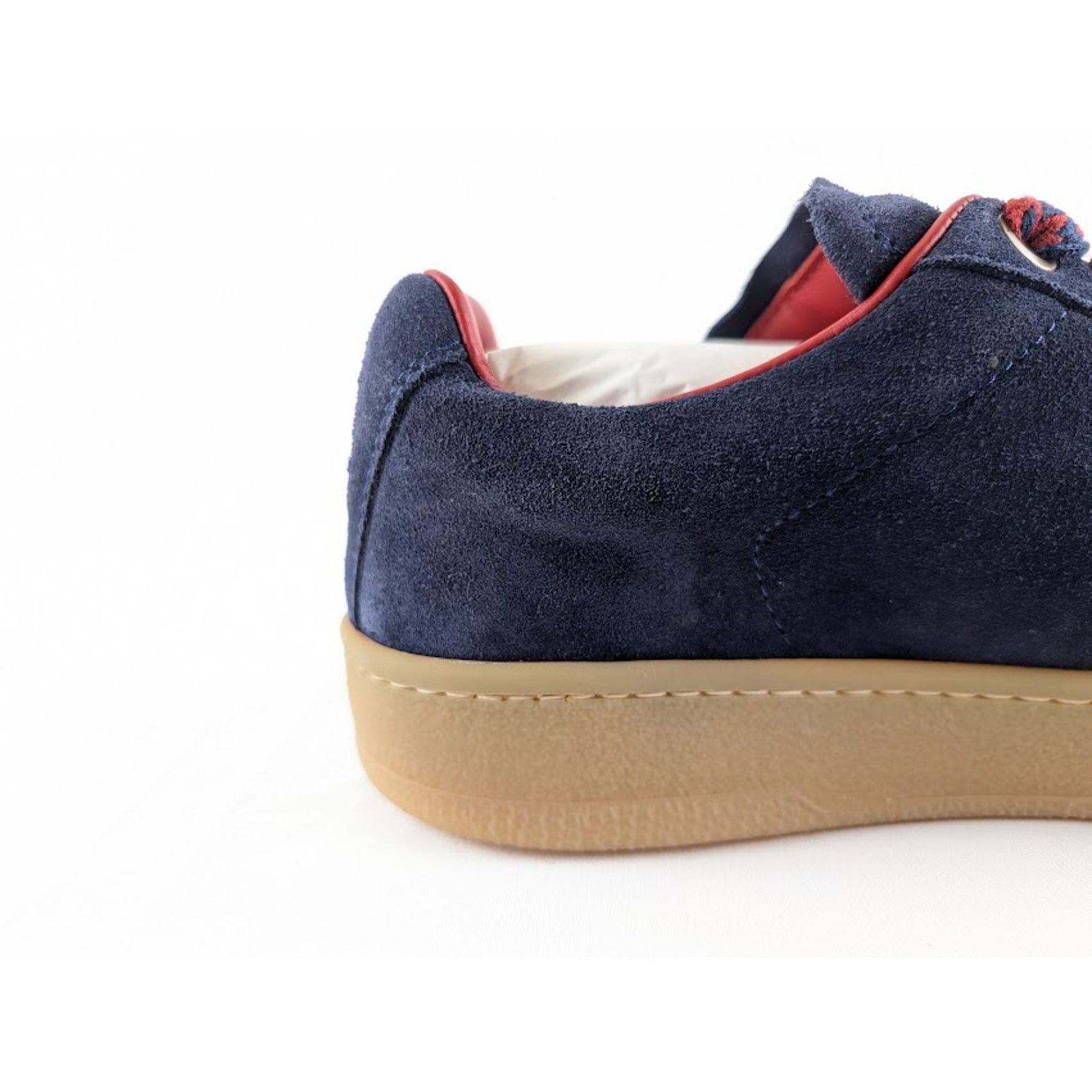 Lanvin o1rshd1 Lite Curb Low Top Sneakers in Navy Blue/Red Size US 8 / EU 41 - 4 Thumbnail