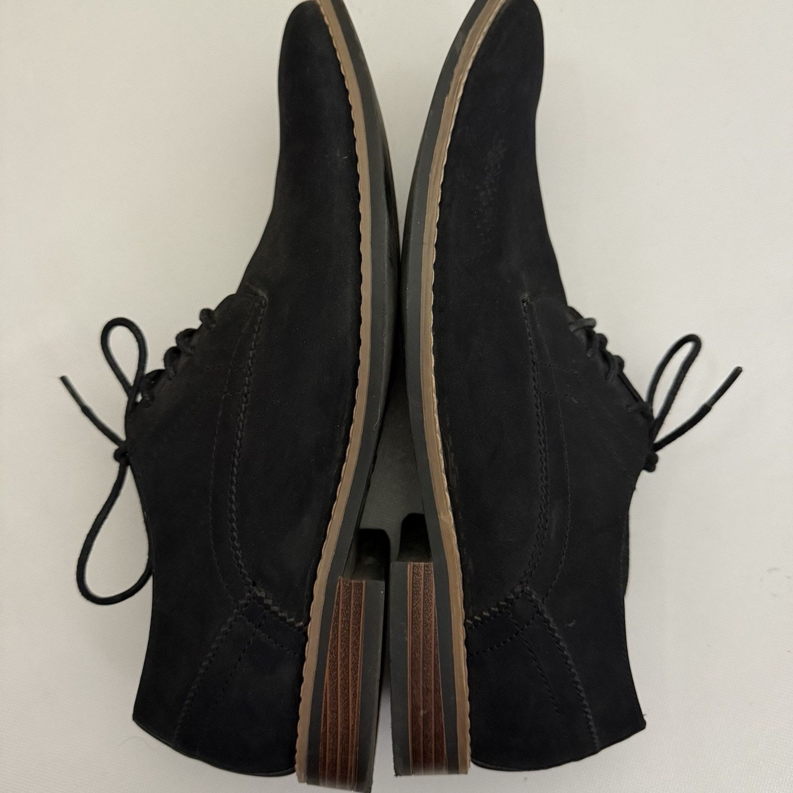 Perry Ellis Oxfords Mens 11w Black Dublin Lace Up Pointed Classic Office Size US 11 / EU 44 - 6 Thumbnail