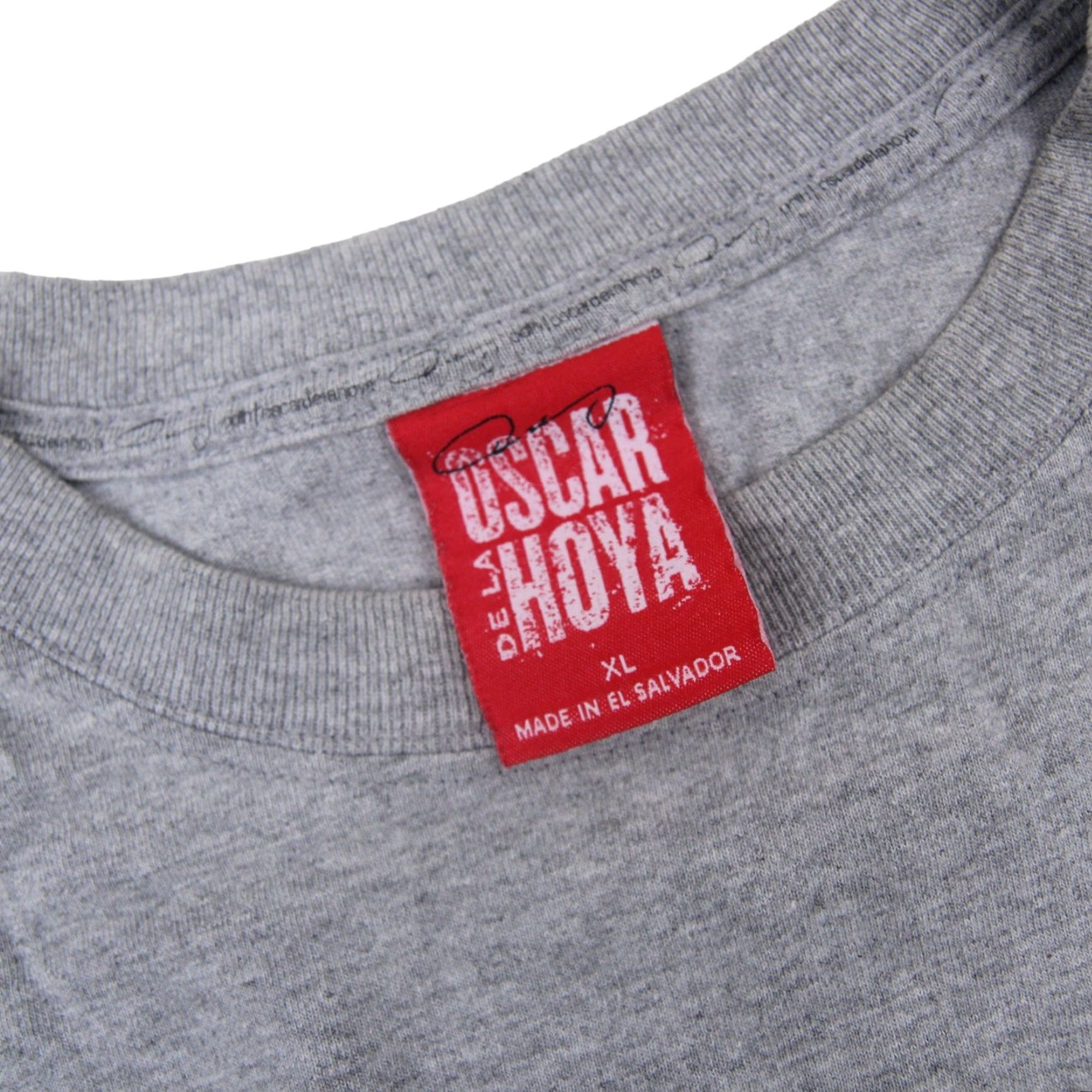 Vintage VINTAGE Oscar De La Hoya Mens XL Graphic T Shirt Gray Size US XL / EU 56 / 4 - 3 Thumbnail