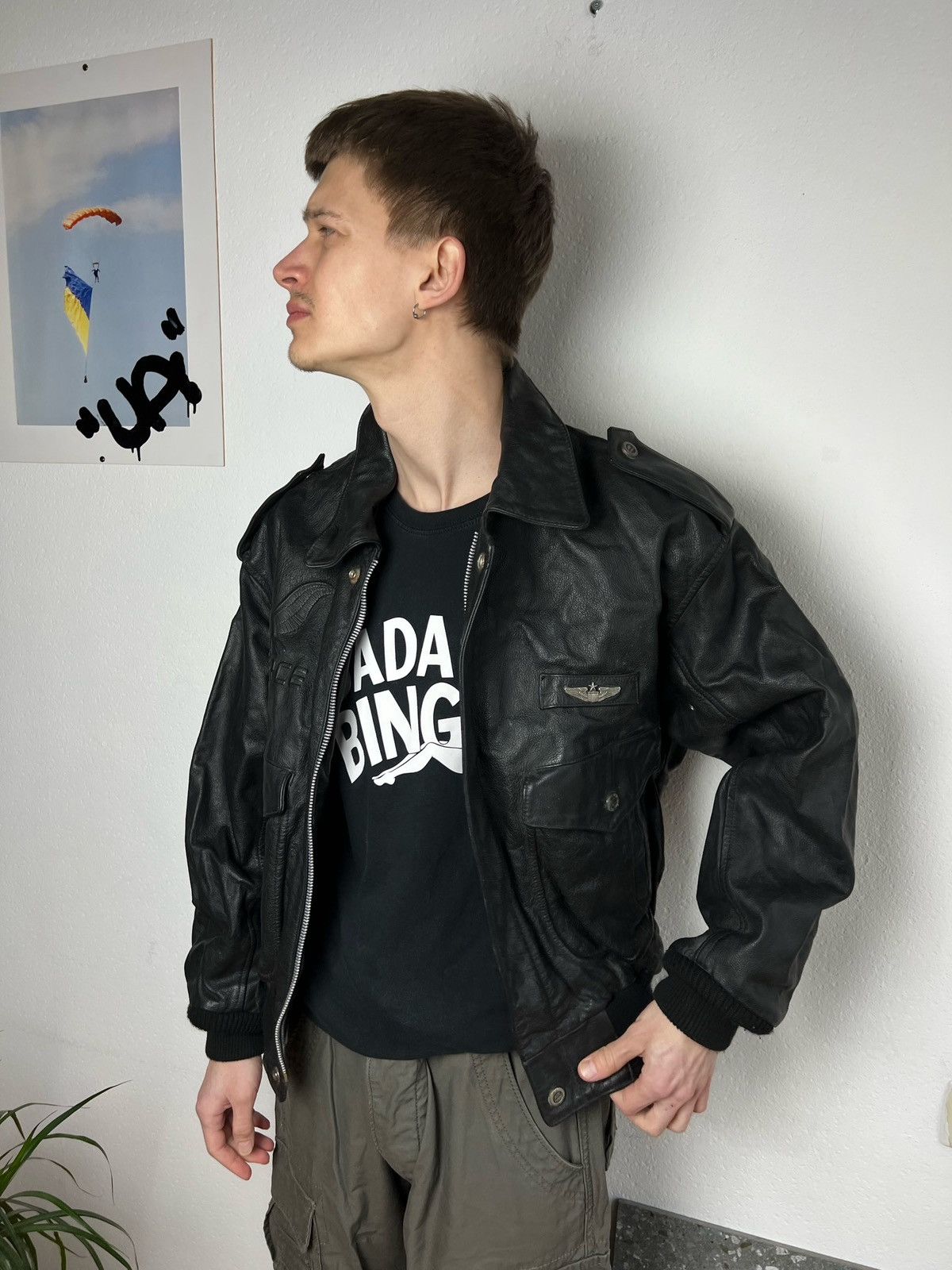 Vintage Vintage aviation A2 Leather Jacket moto schott nyc style Size US M / EU 48-50 / 2 - 6 Thumbnail