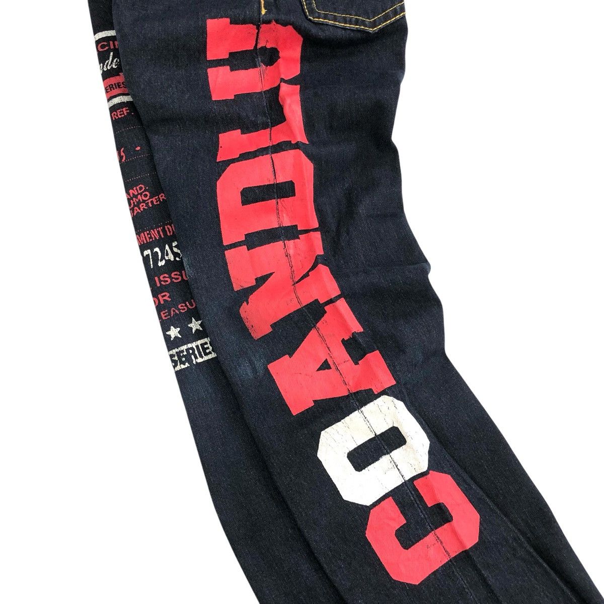 Hysteric Glamour Vintage CoandLu Japan Evisu Style Printed Selvedge Jeans Y2K Size US 27 - 16 Thumbnail