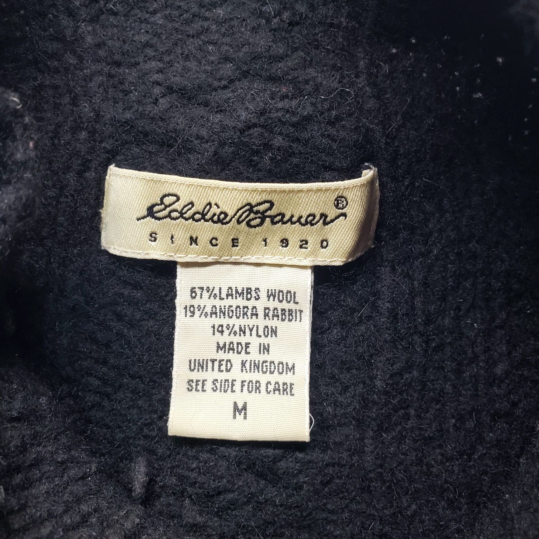 Eddie Bauer Eddie Bauer Solid Blue Lambs Wool Rabbit Cable Knit Sweater Womens Size M Medium Size M / US 6-8 / IT 42-44 - 3 Thumbnail