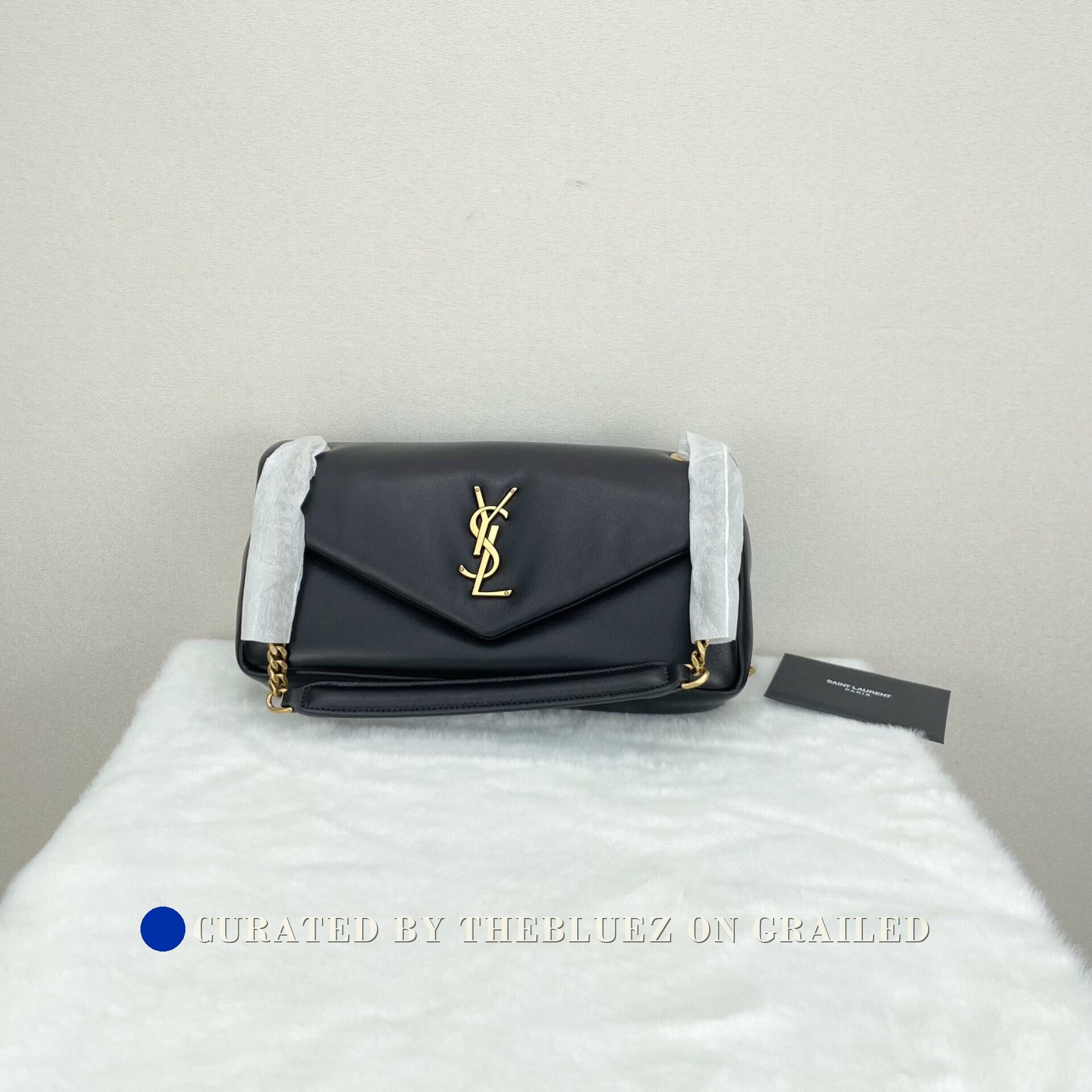 Saint Laurent Paris YSL Calypso Black Leather Handbag Size ONE SIZE - 1 Thumbnail