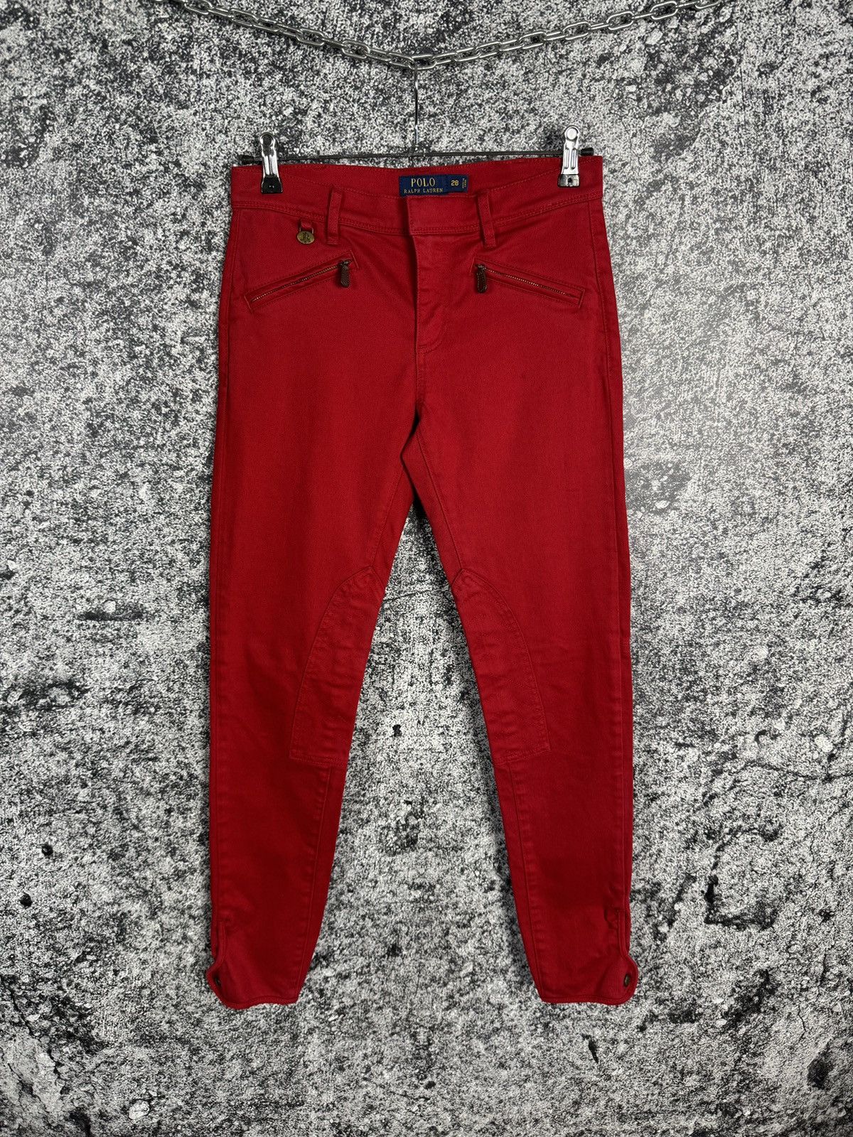 Polo Ralph Lauren × Ralph Lauren Polo Ralph Lauren Skinny Denim Red Pants Whitlyn Jod Size 28 Size 28" / US 6 / IT 42 - 1 Thumbnail