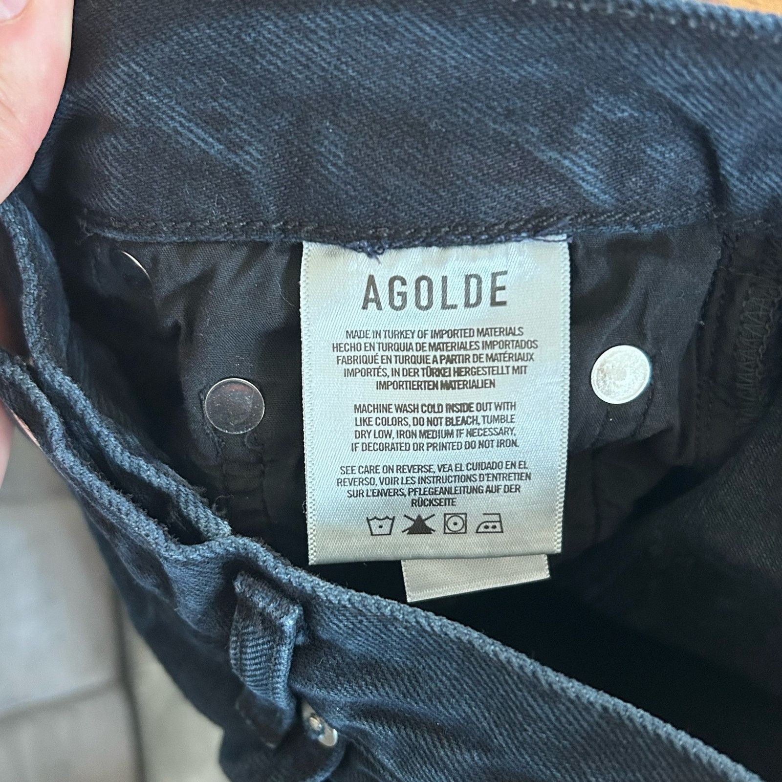 Agolde Agolde Jeans High Rise Straight Crop NWT Dark Distressed 26 Size 26" / US 2 / IT 38 - 6 Thumbnail