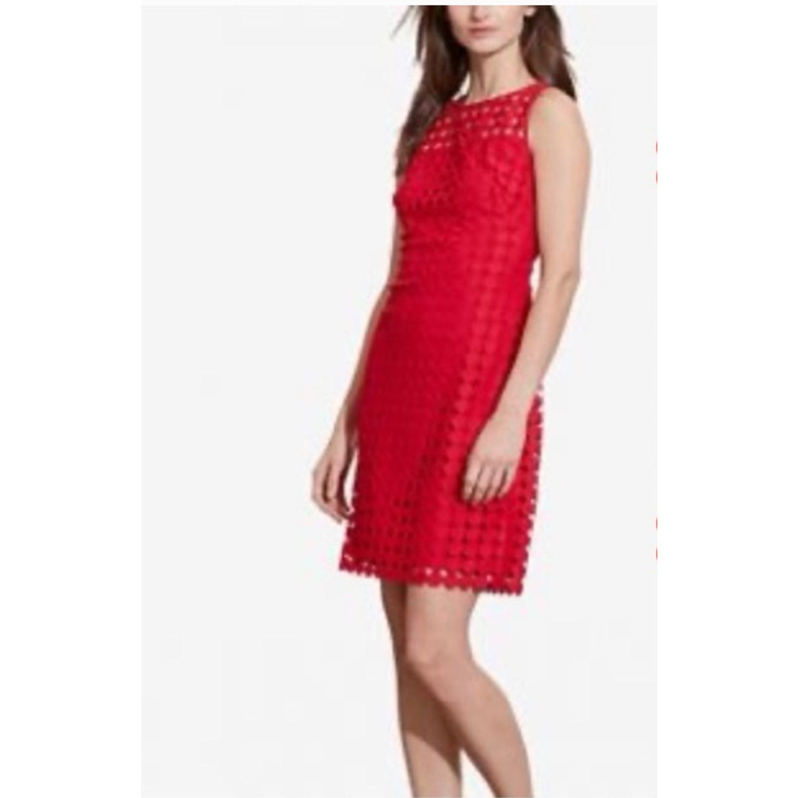 Ralph Lauren LAUREN RALPH LAUREN - LADY IN RED CIRCLES SHIFT DRESS - SZ 8 Size M / US 6-8 / IT 42-44 - 1 Thumbnail