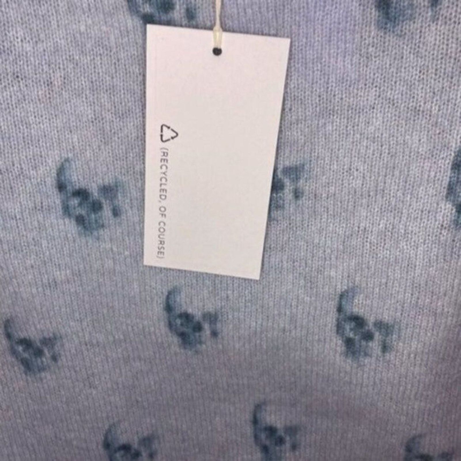 360Cashmere Skull Cashmere Indie Skull Print Sweater Teal S Size S / US 4 / IT 40 - 6 Thumbnail