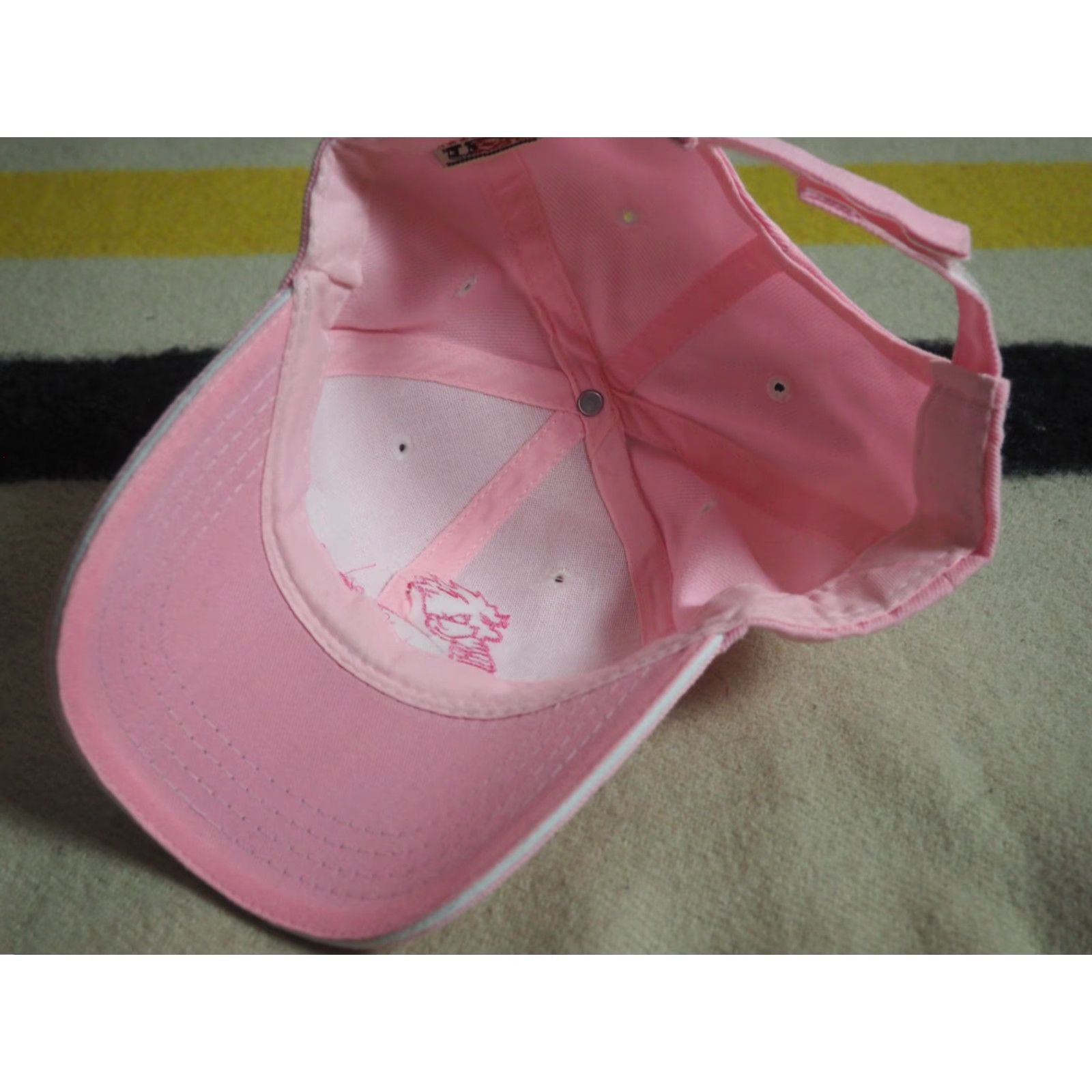 Pinko VTG Calvin Hobbes Hat Adjustable Pink Baseball Cap Mens Cap Size ONE SIZE - 3 Thumbnail