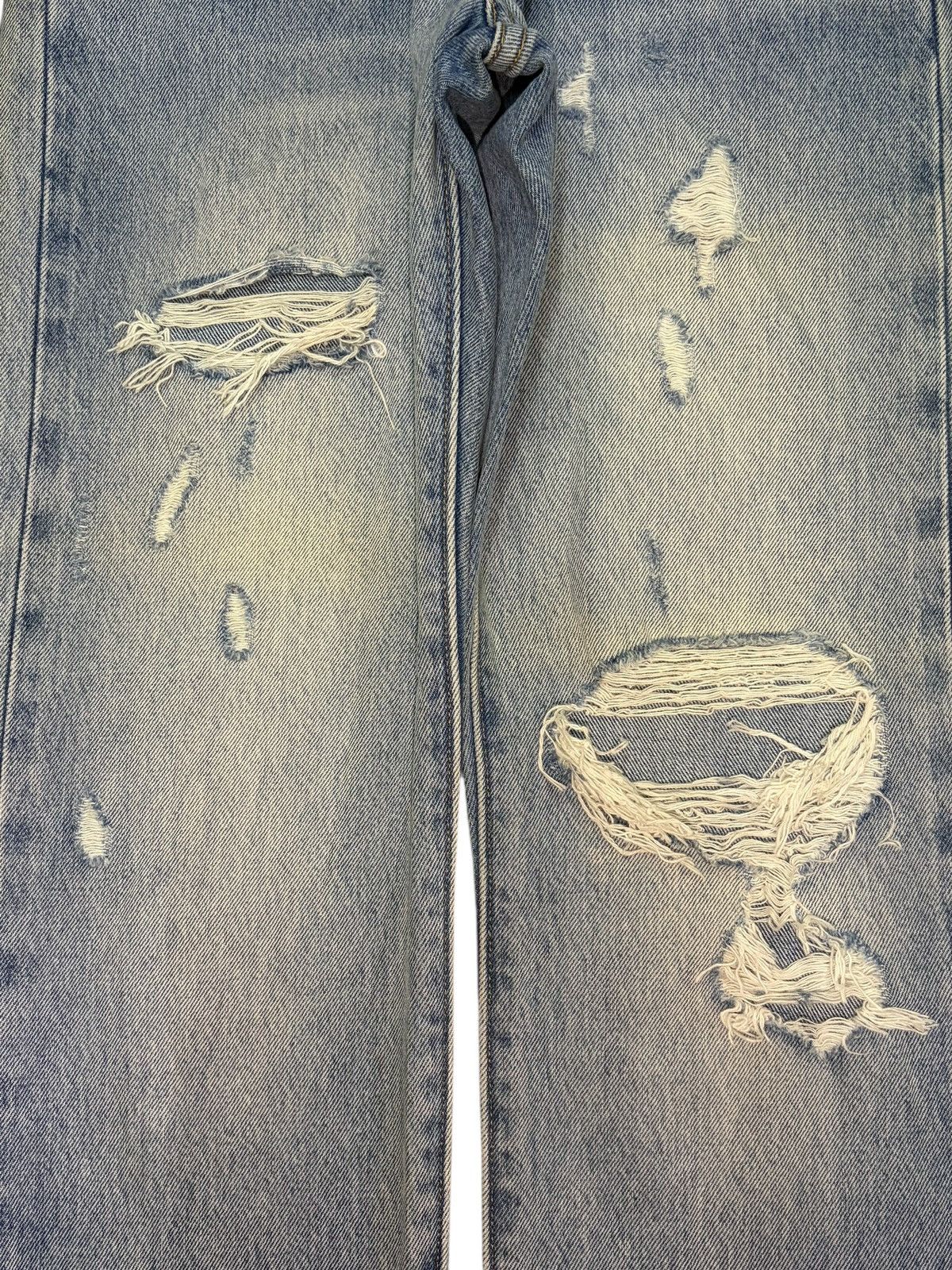 Levi's Vintage Y2K Levis 501 Selvedge Distressed Jeans Size 26" / US 2 / IT 38 - 3 Thumbnail