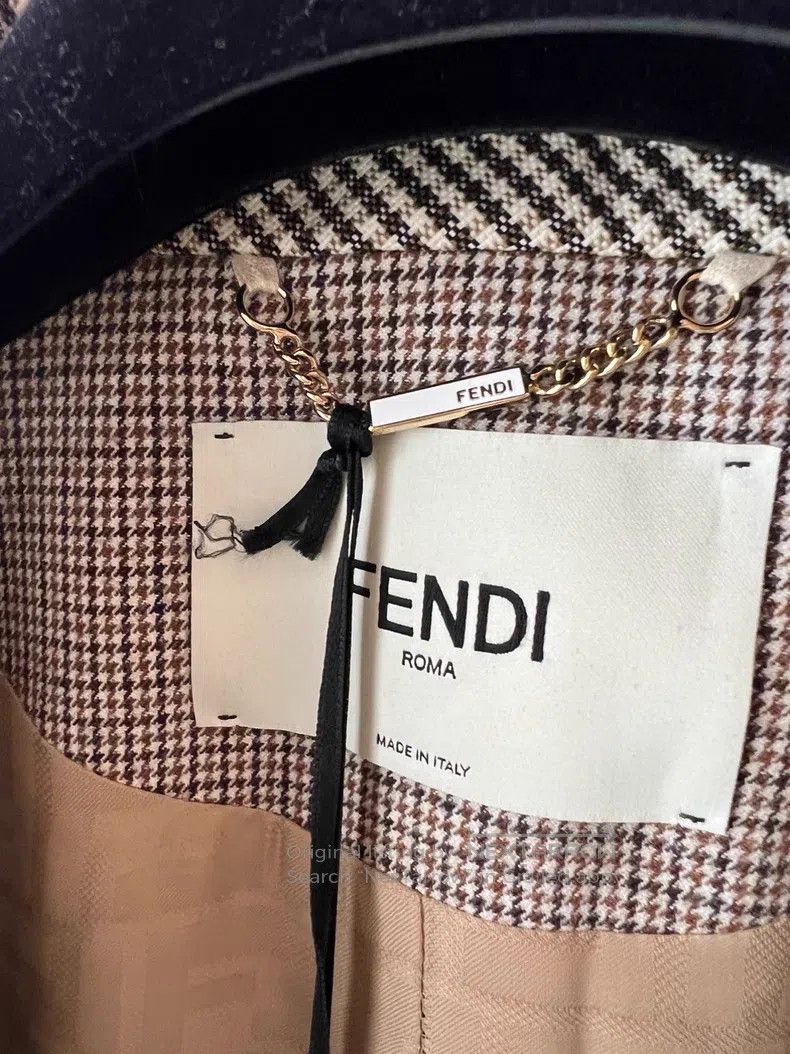 Fendi Fendi 22 Fall/Winter Windowpane Short Jacket Size XS / US 0-2 / IT 36-38 - 6 Thumbnail