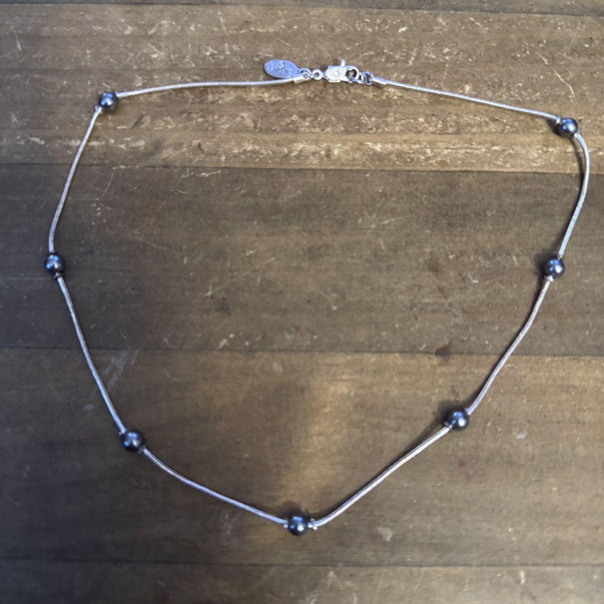 Vintage Vintage Carolee silver tone station bead necklace Size ONE SIZE - 2 Thumbnail