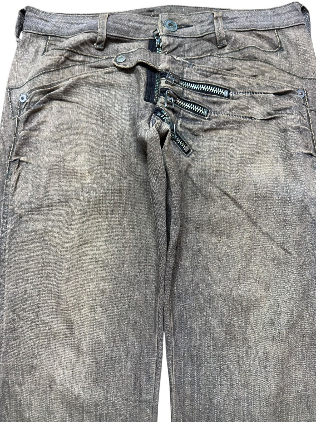 Marithe + Francois Girbaud Vintage Le Jean De Marithe Francois Girbaud Avantgarde Denim Size US 35 - 2 Thumbnail
