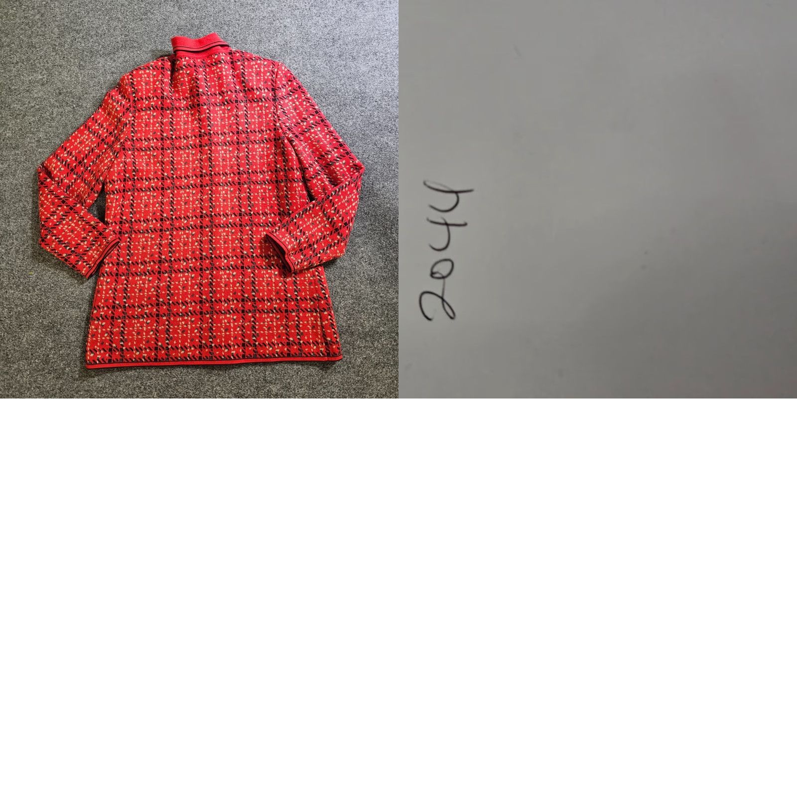 Vintage VINTAGE Belmonde Cardigan Sweater Womens 14 Red Plaid Gold Button Classic Preppy Size XL / US 12-14 / IT 48-50 - 8 Thumbnail