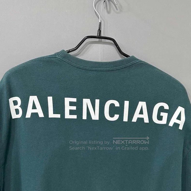 Balenciaga Balenciaga Dark Green Back Logo Short Sleeve Size US M / EU 48-50 / 2 - 3 Thumbnail