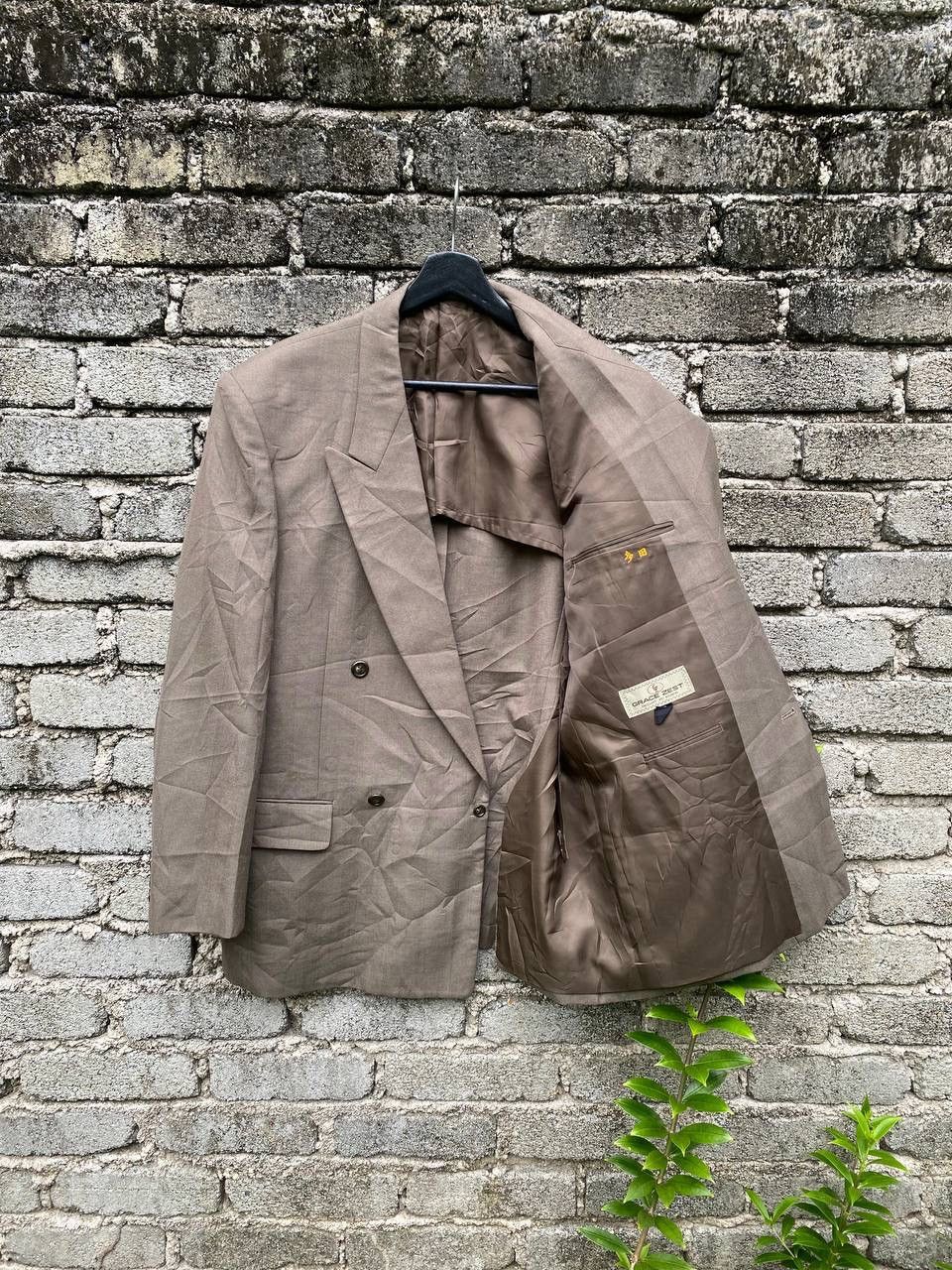 Japanese Brand Vintage Grace Zest Double Breasted Wool Blazer Size 48L - 6 Thumbnail