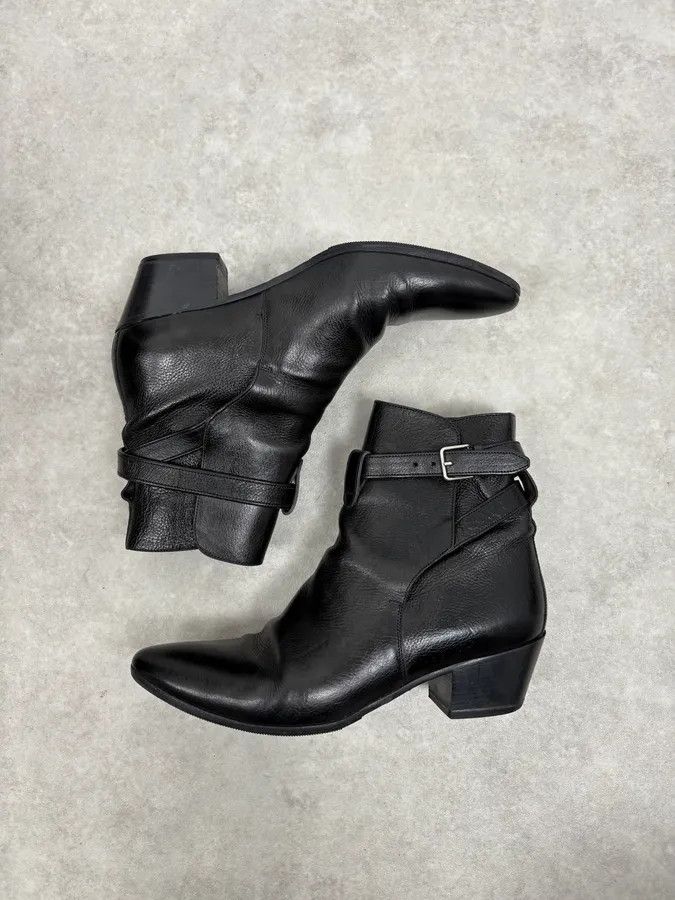 Saint Laurent Paris Saint Laurent Black Rock Leather Ankle Boots Size US 5.5 / EU 38 - 4 Thumbnail