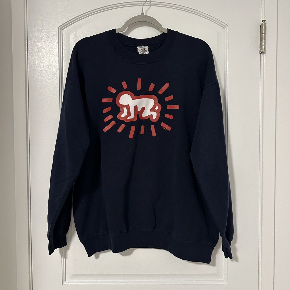 Keith Haring Vintage 1990s Keith Haring Radiant Baby Art Sweatshirt Size US L / EU 52-54 / 3 - 1 Thumbnail