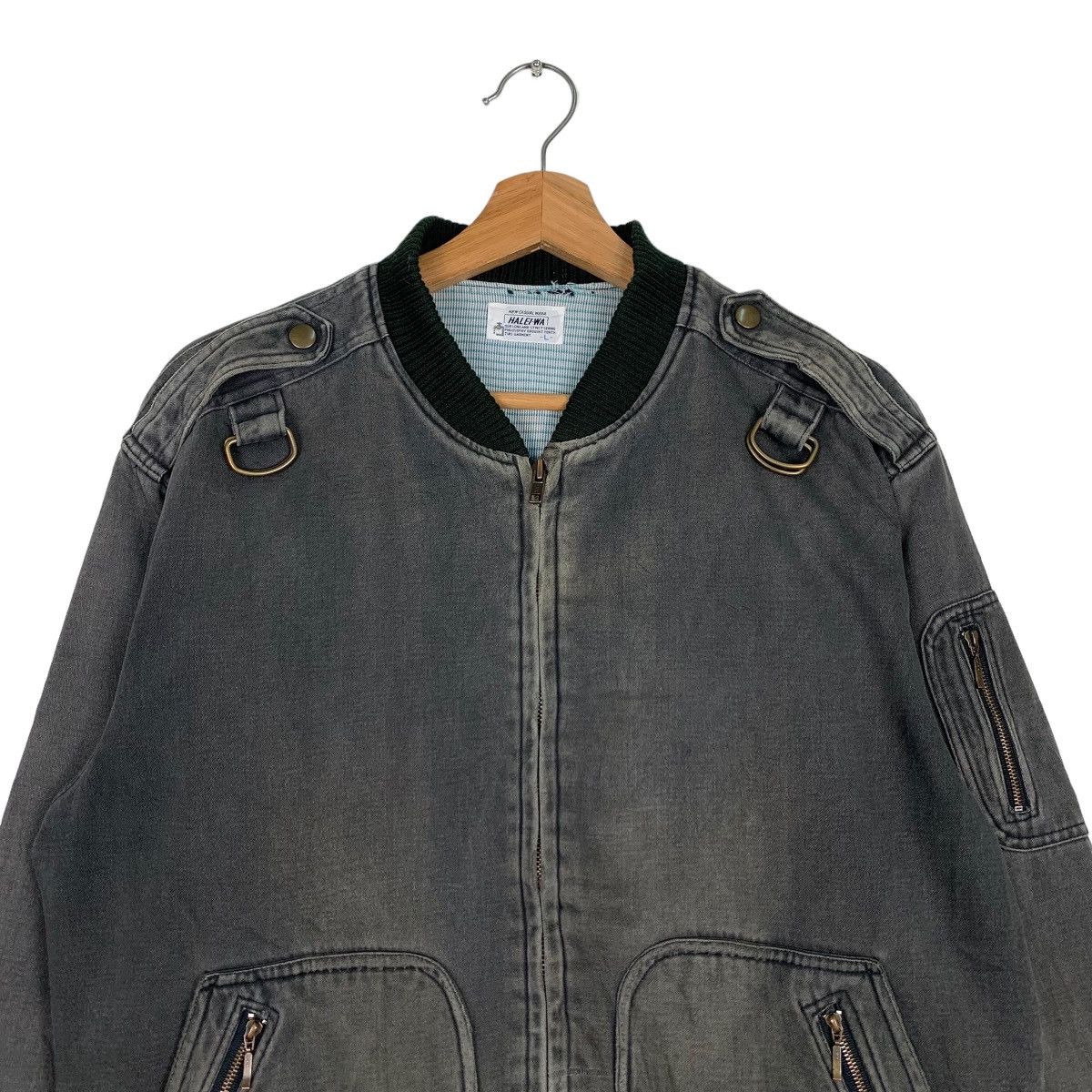 Japanese Brand HALEI-WA Casual Wear Bomber Jacket #0222-C10 Size US L / EU 52-54 / 3 - 3 Thumbnail