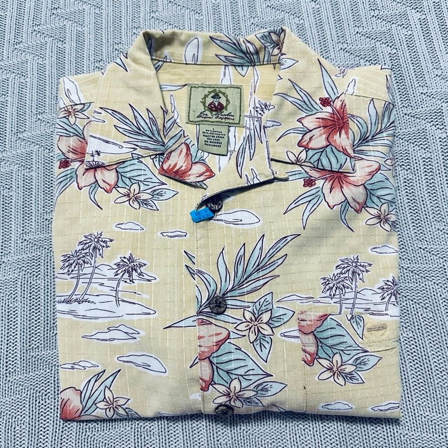 Vintage Vintage Joe Marlin yellow Hawaiian shirt Size US L / EU 52-54 / 3 - 1 Thumbnail