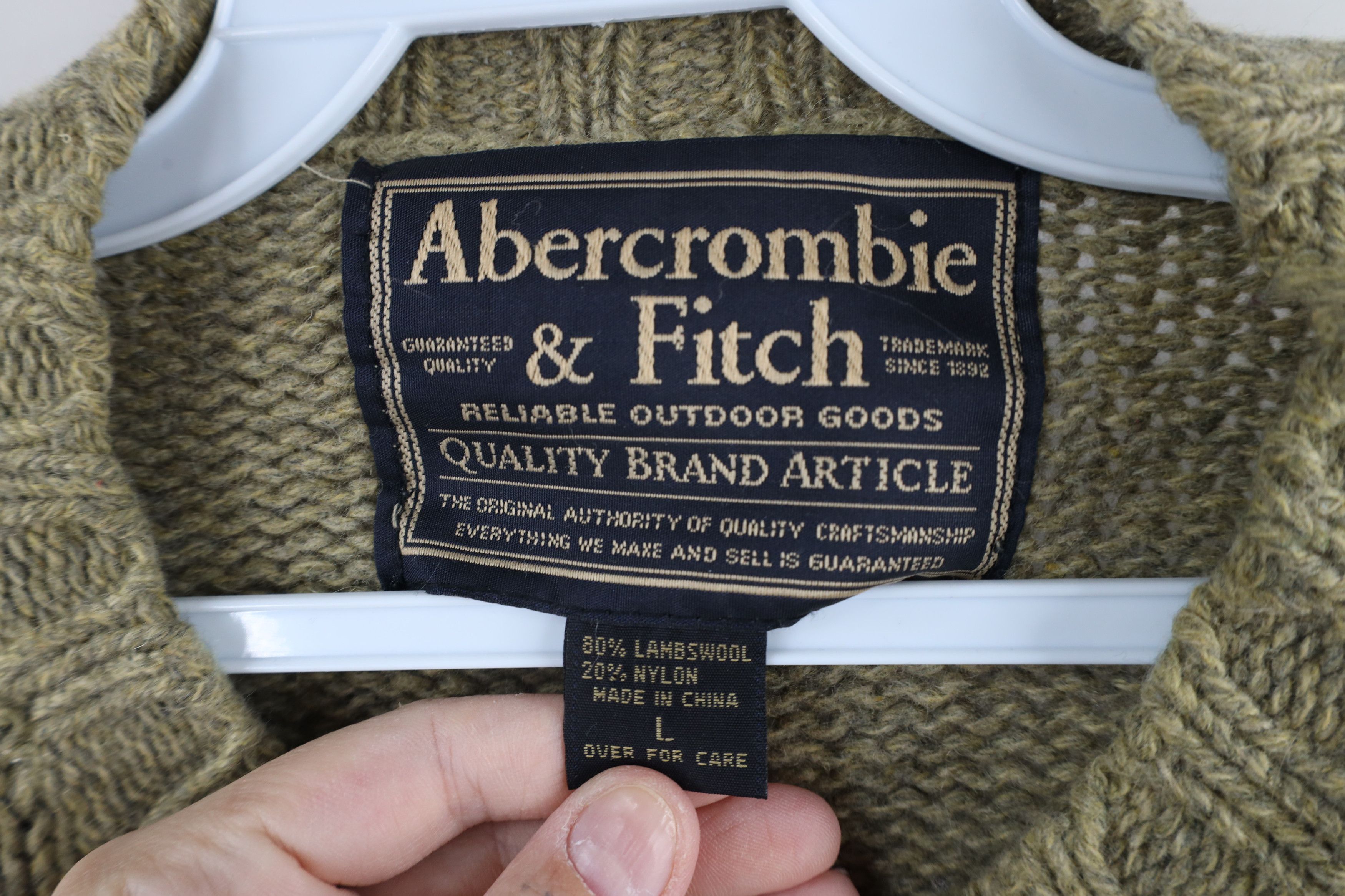 Abercrombie & Fitch × Vintage Vintage 90s Abercrombie & Fitch Wool Knit Snowflake Sweater Size US L / EU 52-54 / 3 - 5 Thumbnail