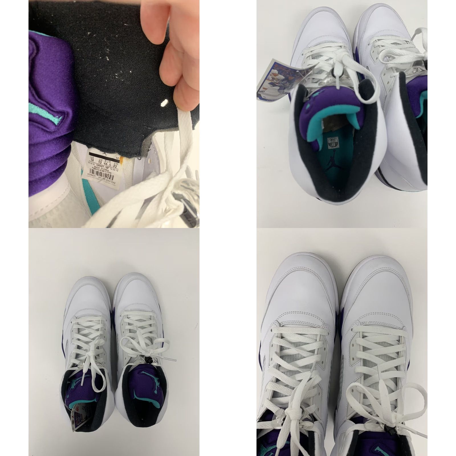 Jordan Brand Nike Air Jordan Retro 5 Grape 2013 Size 14 Michael Jordan With Box Size US 14 / EU 47 - 8 Thumbnail