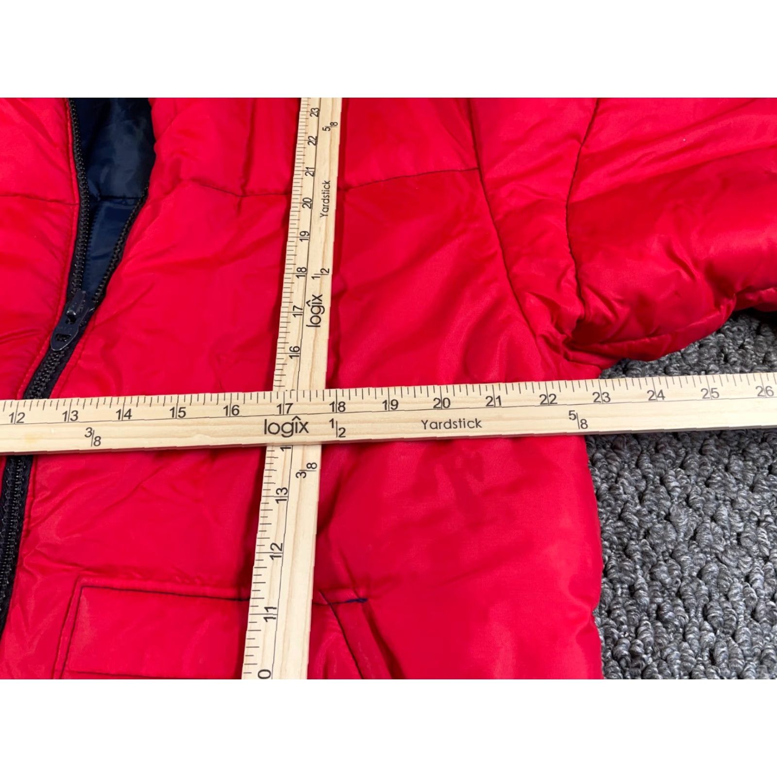 Vintage VTG 80s Puffer Jacket Adult Medium Red Navy Thalor? Size US M / EU 48-50 / 2 - 5 Thumbnail