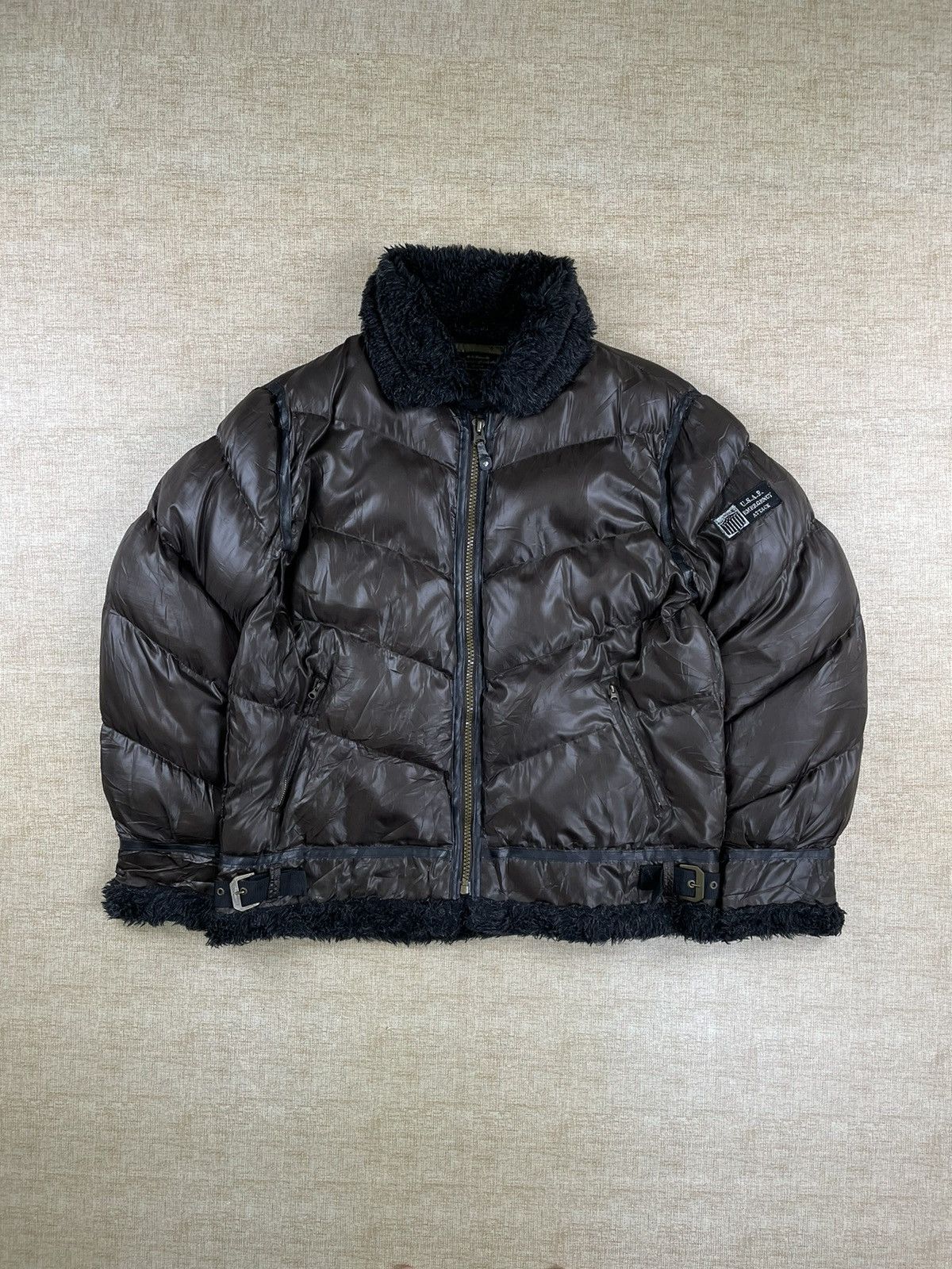 Vintage Vintage USAF Emergency Attack Faux Fur Puffer Jacket Size US L / EU 52-54 / 3 - 1 Thumbnail
