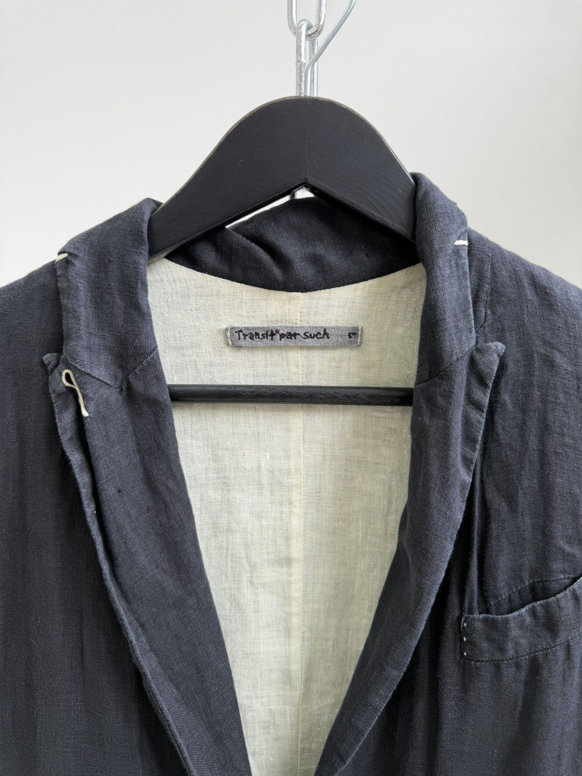 Transit Uomo Transit Uomo Black Blazer Avant-Garde Style Size 46S - 5 Thumbnail