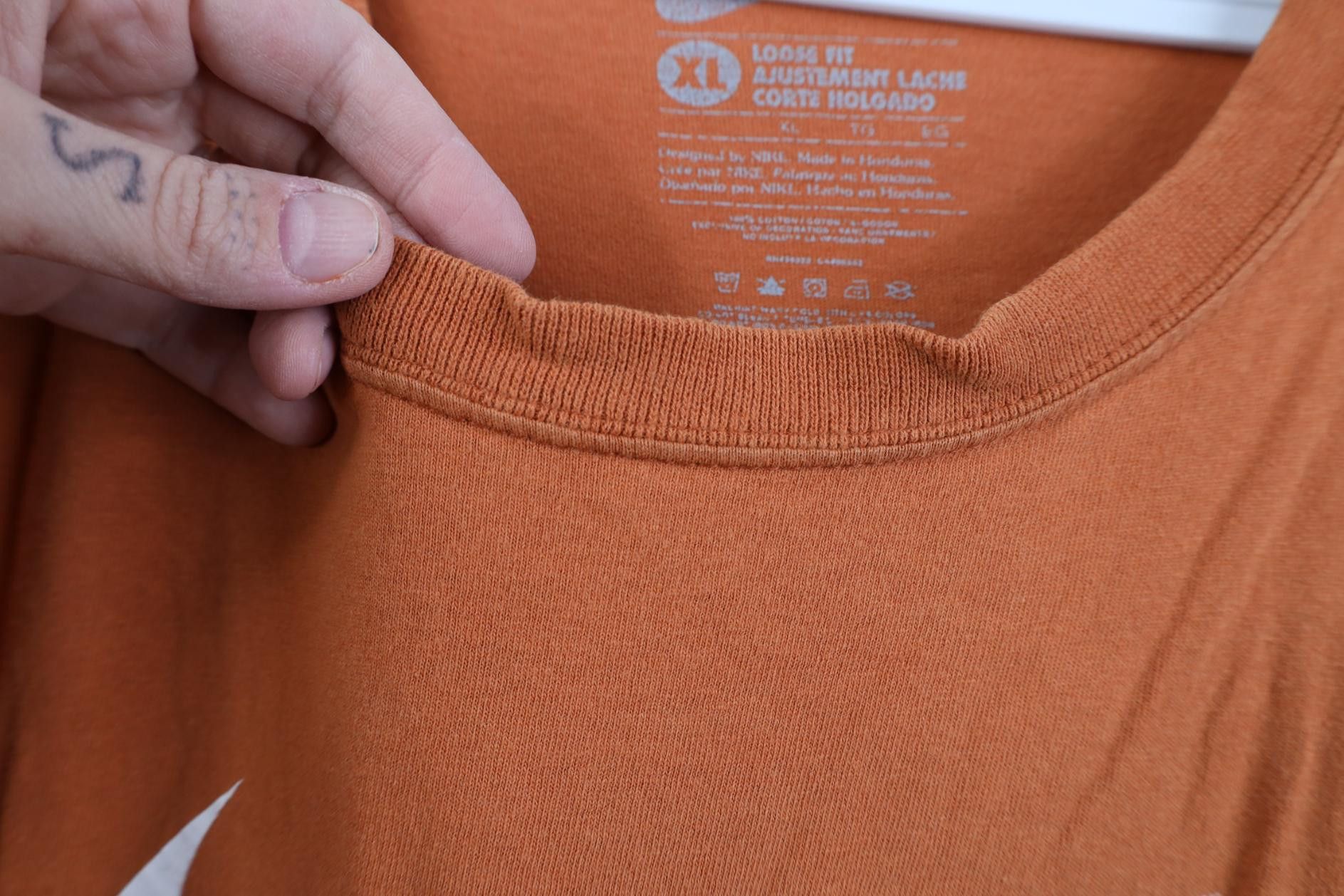 Nike Vintage Y2K Nike Air Travis Scott Big Swoosh T-Shirt Orange Size US XL / EU 56 / 4 - 8 Thumbnail