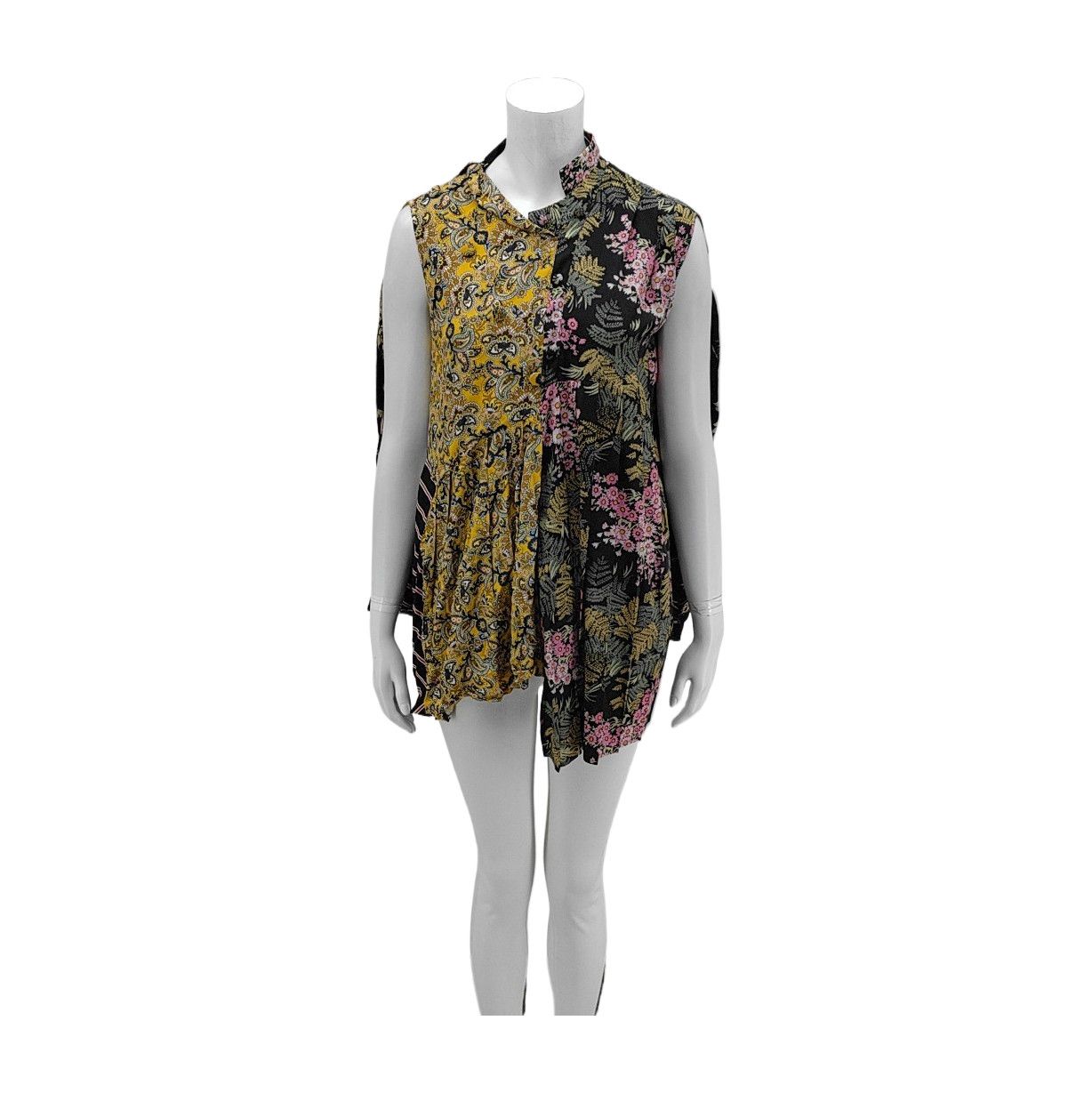 Balenciaga Balenciaga Floral Patchwork Sleeveless Blouse Size 36 Size XS / US 0-2 / IT 36-38 - 1 Thumbnail