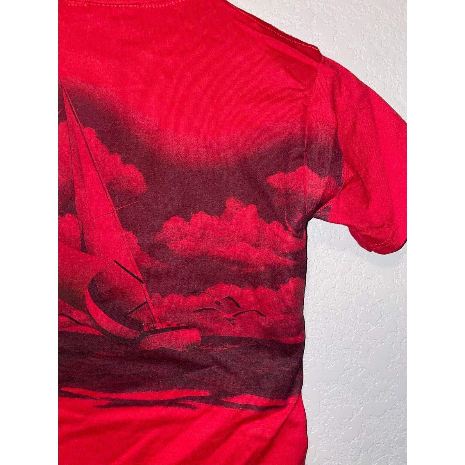 Jerzees Y2K Youth Jerzees Ship Ocean Test Print Shirt S Small kids Size S / US 4 / IT 40 - 7 Thumbnail