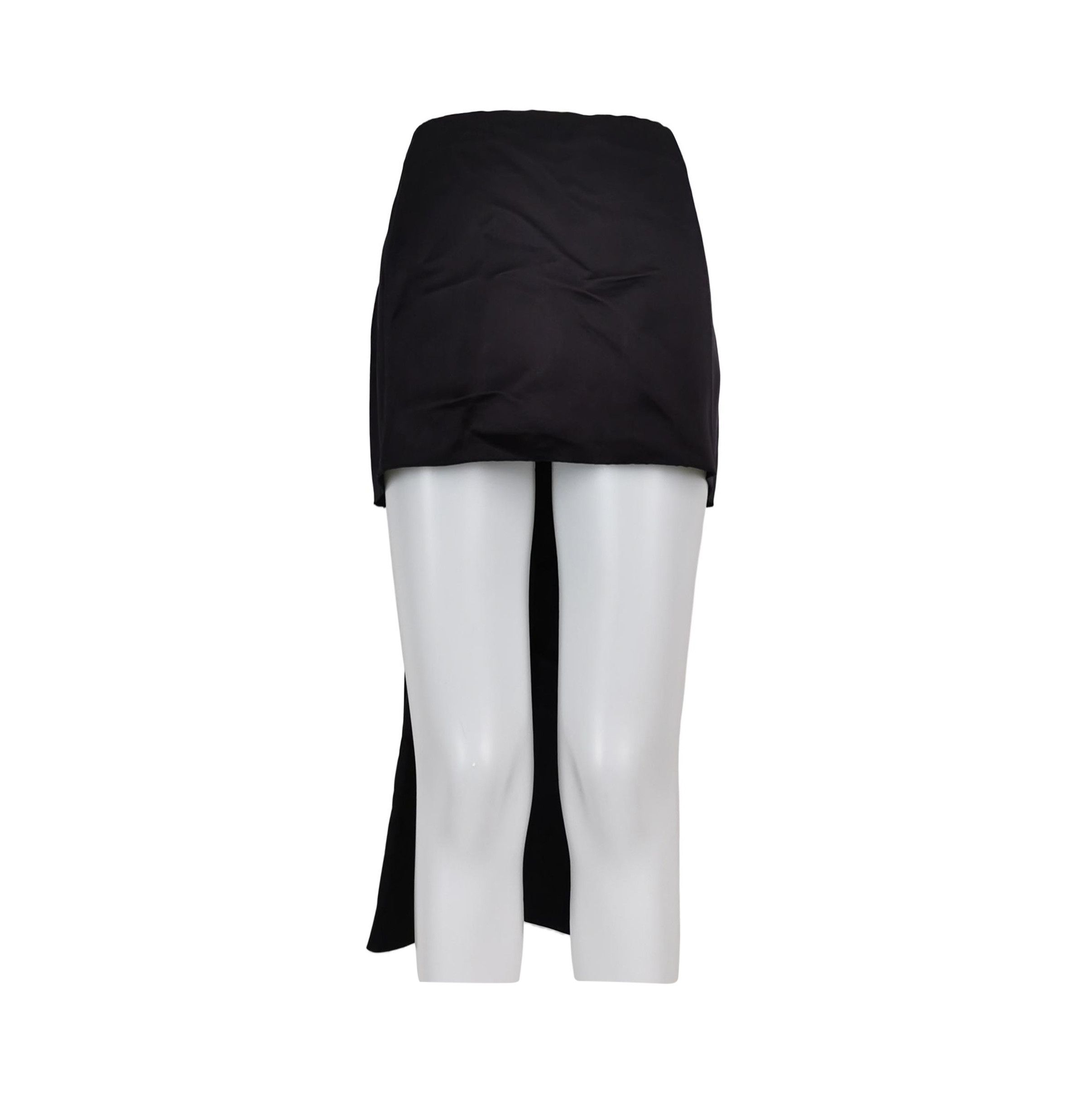 Prada Prada Black Silk Pleated Midi Skirt - dmc Size 40" / US 18 - 1 Thumbnail