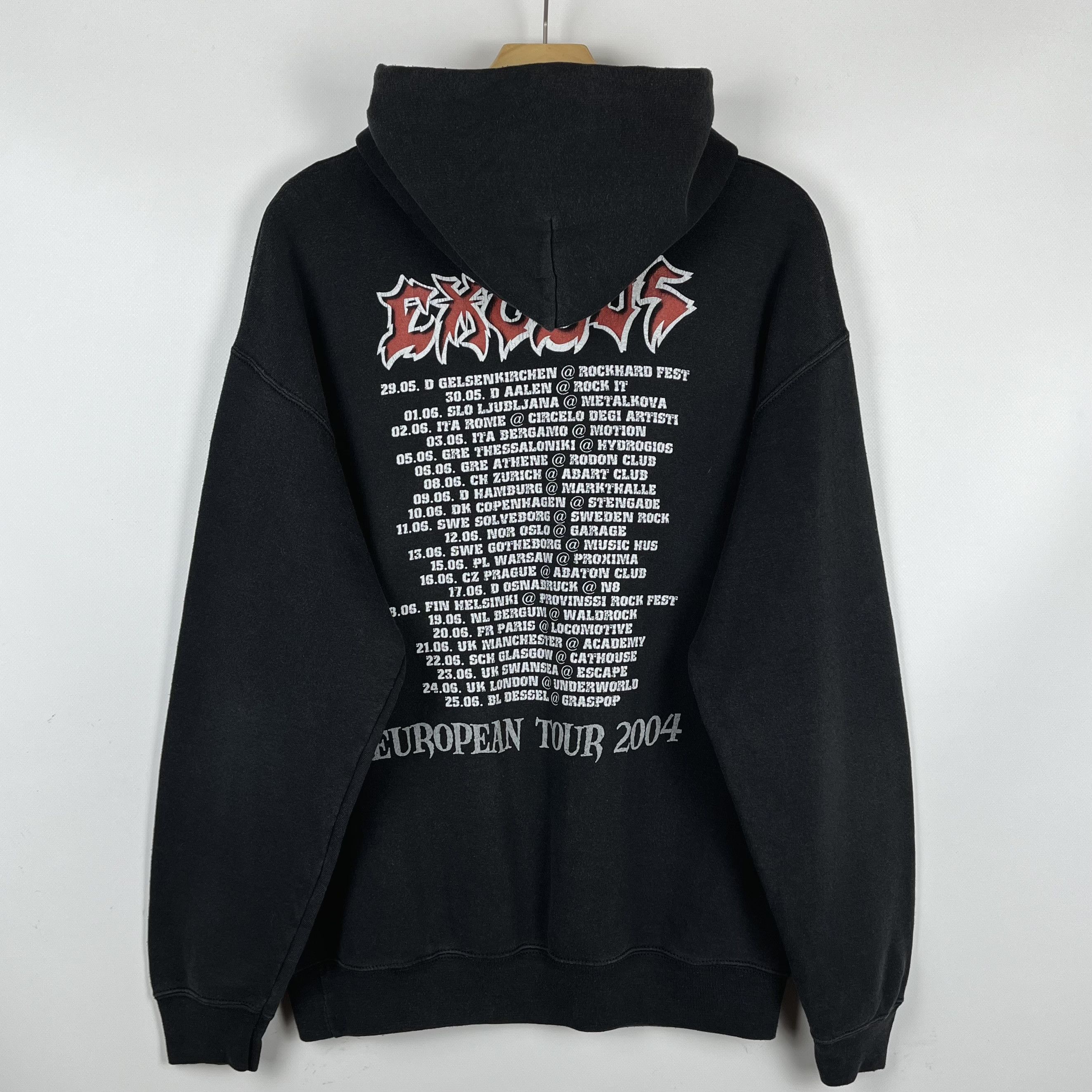 Band Tees Vintage Exodus Thrash Metal Band Hoodie 2004 Size US M / EU 48-50 / 2 - 14 Thumbnail