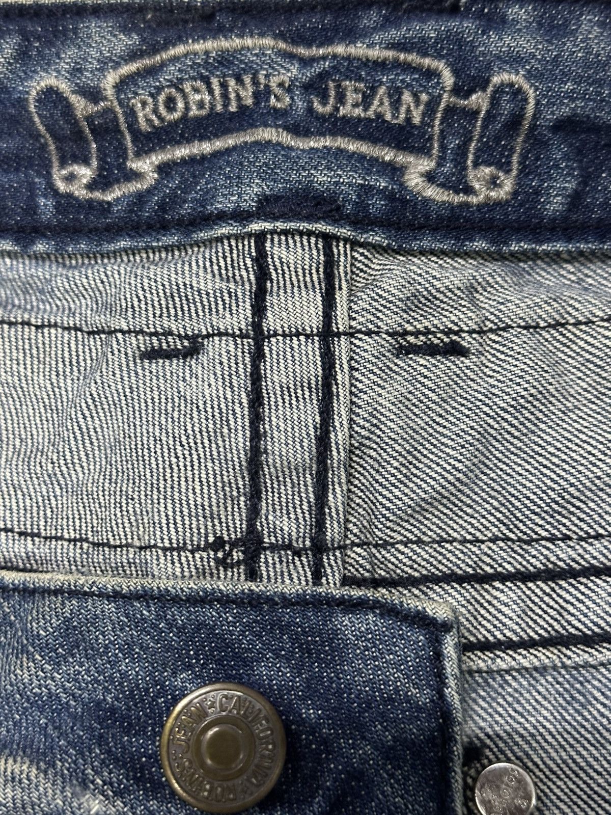 Kapital Distress Robin Jeans Flare Embroid Denim. Size US 32 / EU 48 - 12 Thumbnail