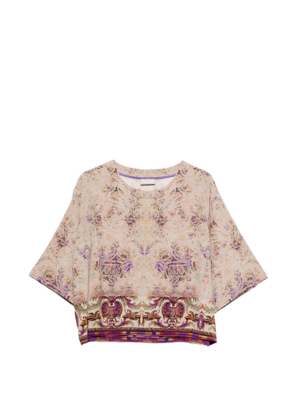 Pierre-Louis Mascia PRINTED SILK BLOUSE Size L / US 10 / IT 46 - 1 Thumbnail