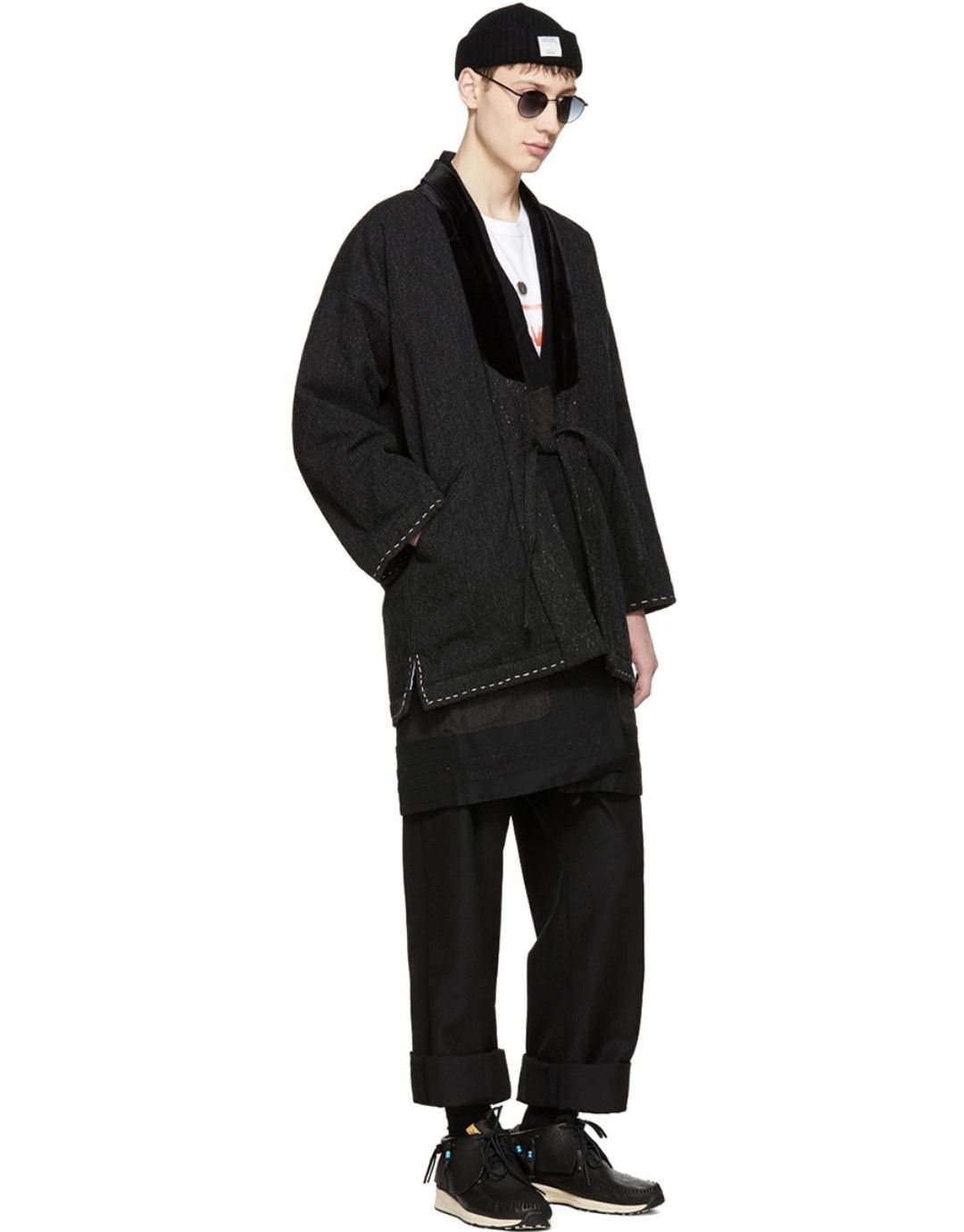 Visvim visvim ss17 Dotera Kimono Coat wool stripe Size US M / EU 48-50 / 2 - 3 Thumbnail