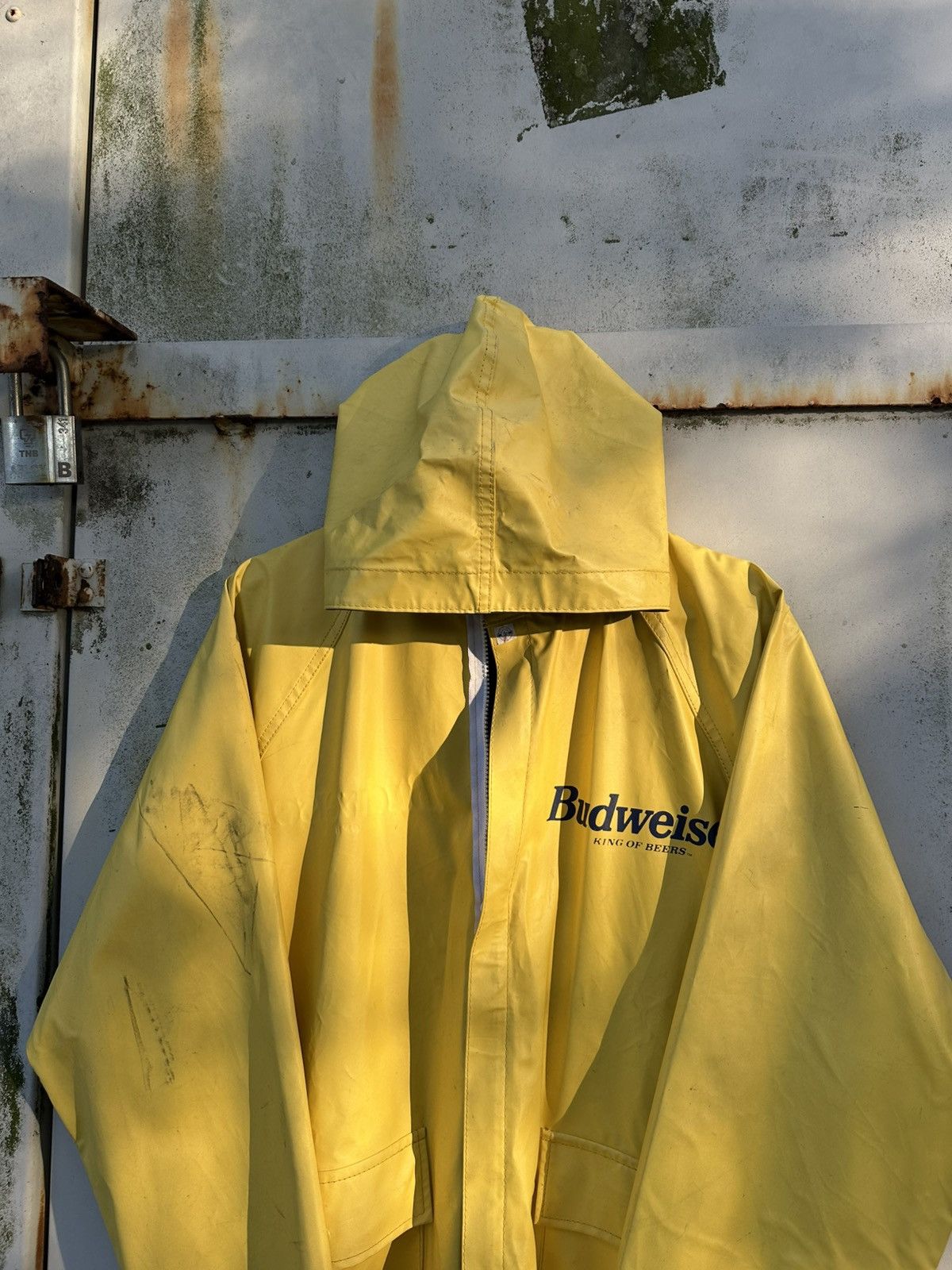 Budweiser 👹Vintage Budweiser Reversible Waterproof Long Rain Jacket Size US L / EU 52-54 / 3 - 7 Thumbnail