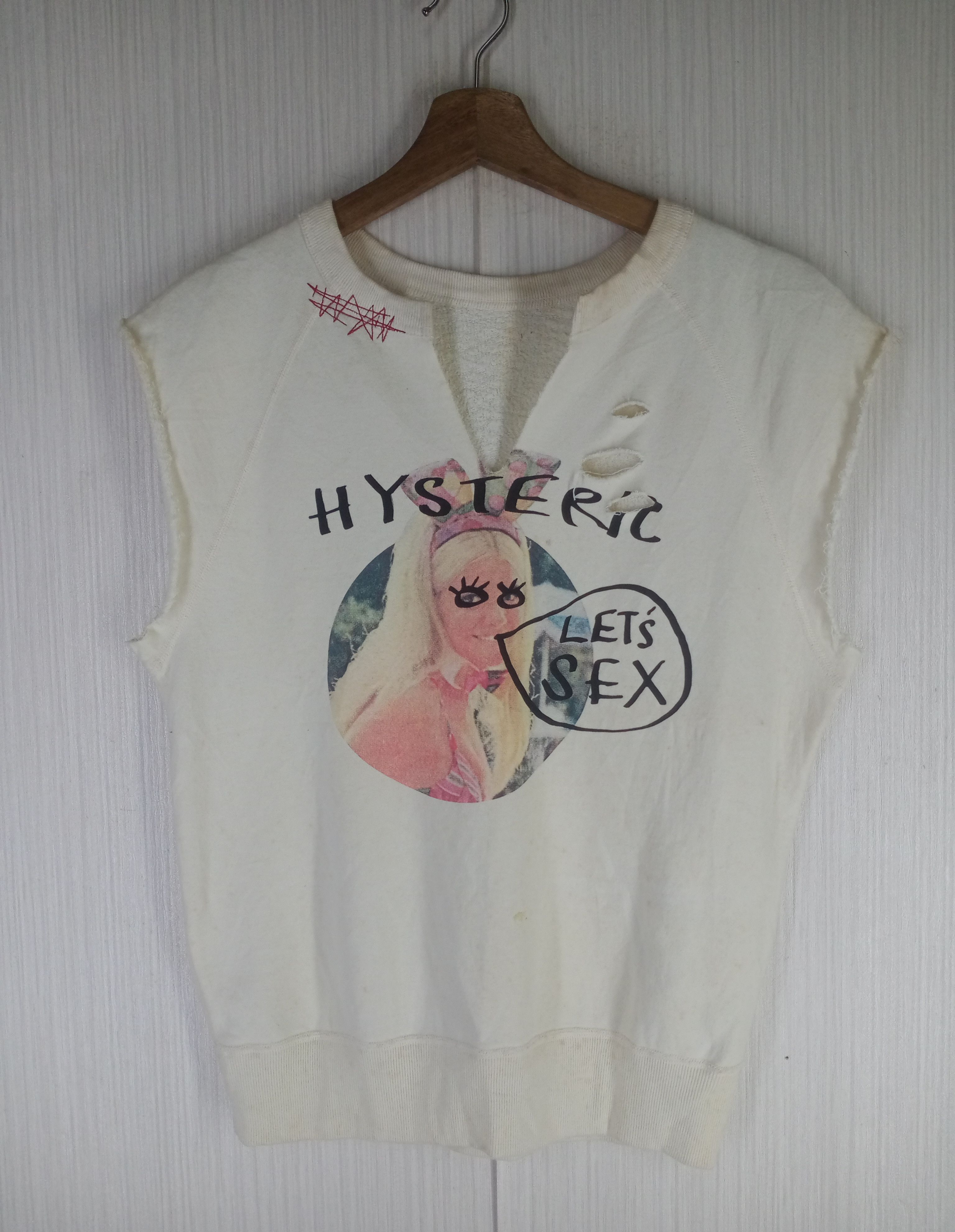 Hysteric Glamour Vintage Hysteric Glamour Let's Sex Sleeveless Sweatshirt Size US M / EU 48-50 / 2 - 1 Thumbnail