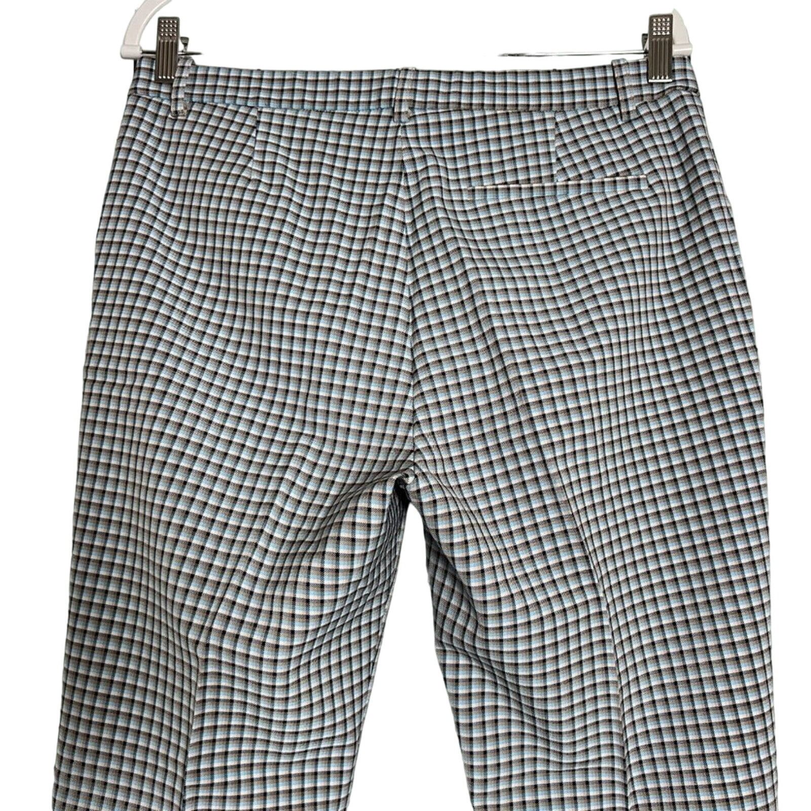 Theory Theory Treeca Slim Crop Pants Blue Check Size 8 Stretch Size 30" / US 8 / IT 44 - 10 Thumbnail