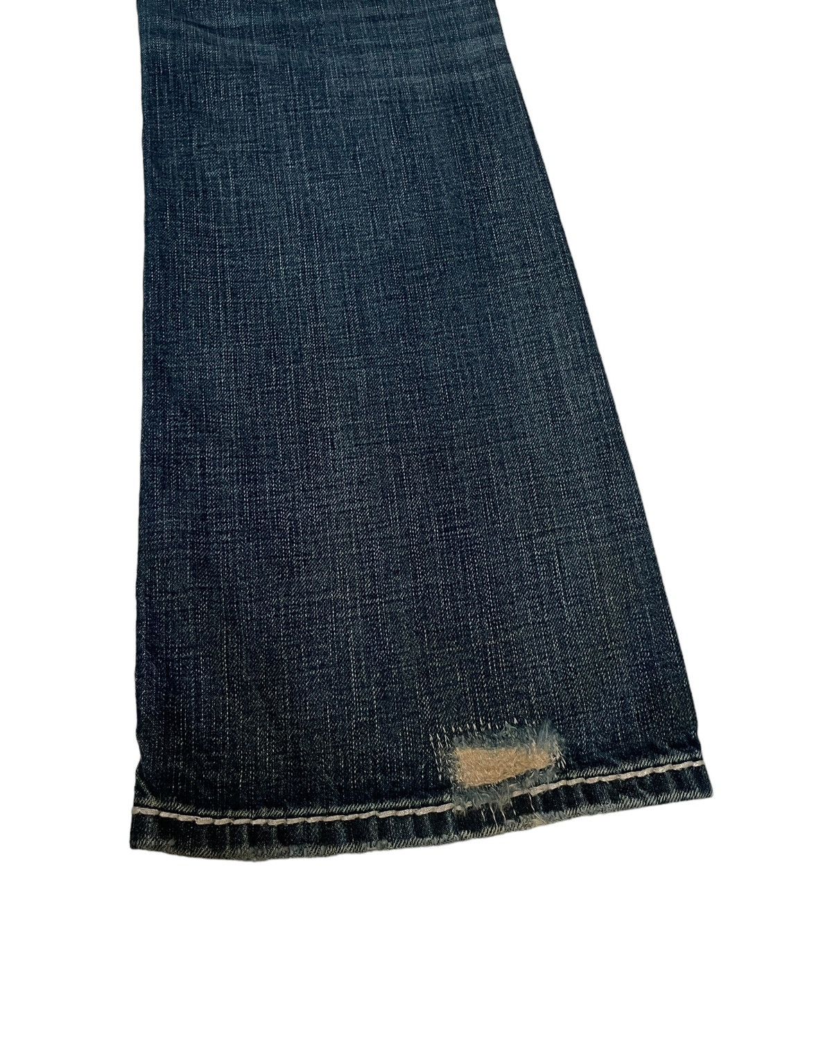 If Six Was Nine Rare Design Vintage Brand Rock Revival Ripped Jeans 2000s Size US 31 - 12 Thumbnail