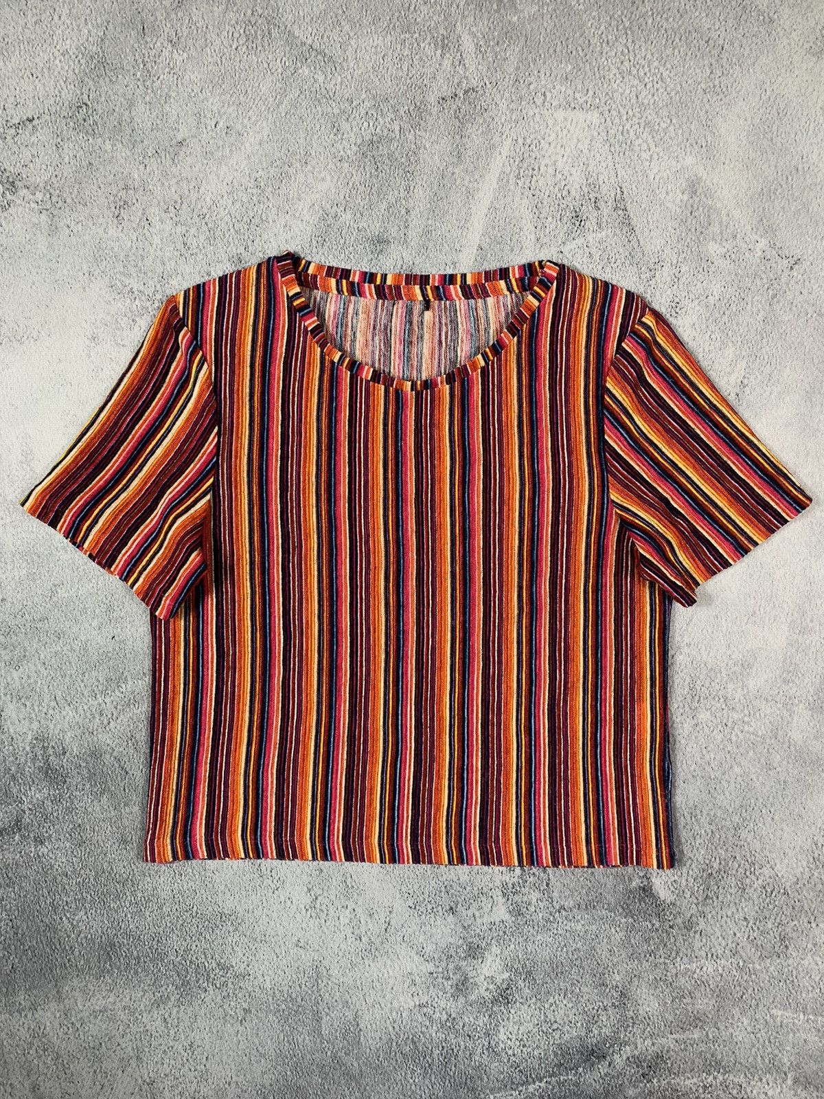 Vintage Vintage Y2K style all over striped tee Japanese size L Size L / US 10 / IT 46 - 1 Thumbnail