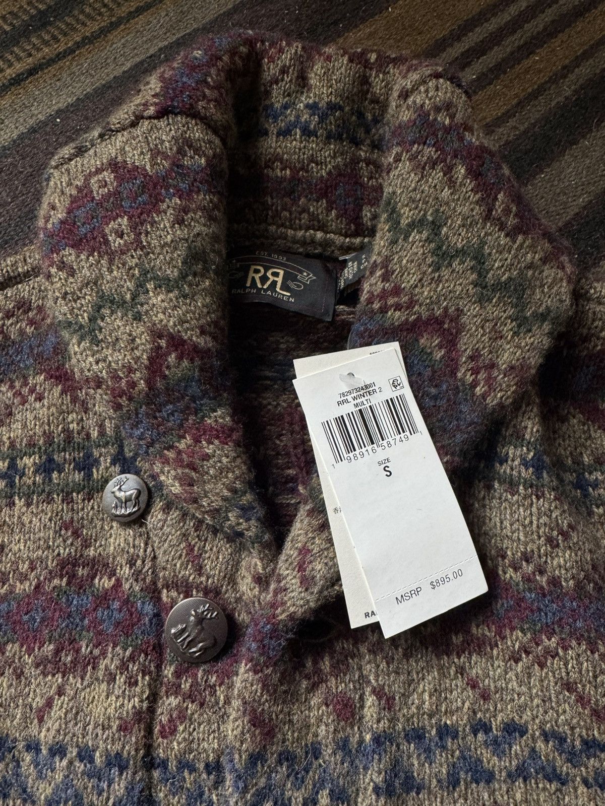 RRL Ralph Lauren Faire Aisle Cardigan Size US S / EU 44-46 / 1 - 3 Thumbnail