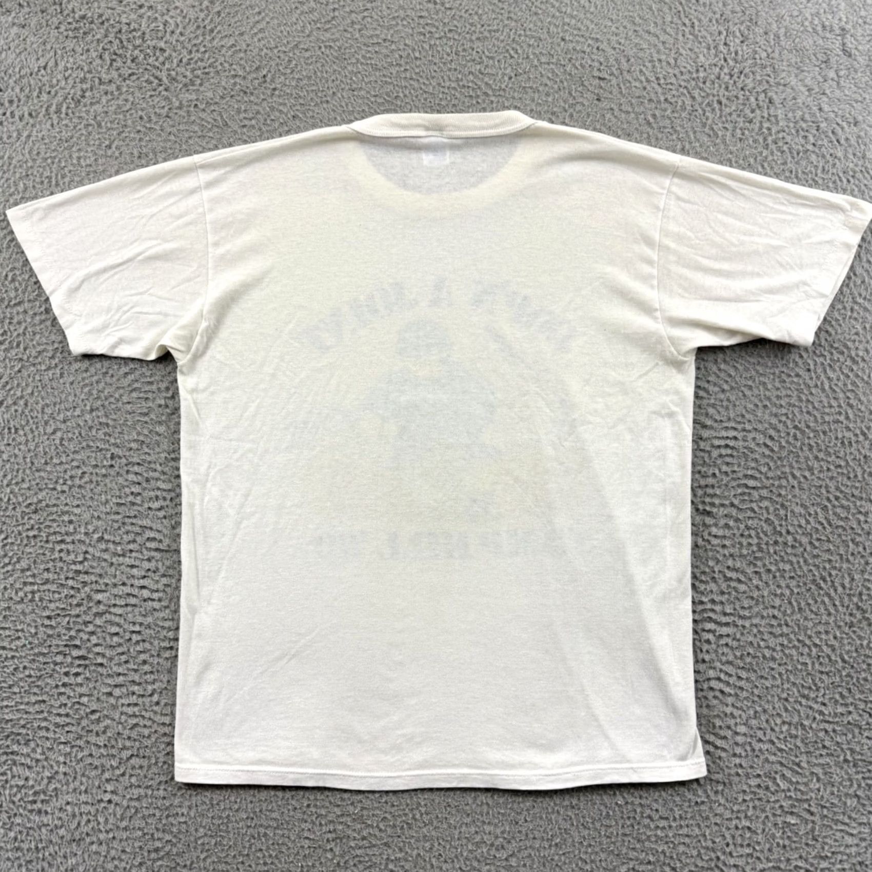 Russell Athletic VINTAGE Russell Athletic Camp Hill Inmate Riot Shirt Mens Large 80s Short Sleeve White Graphic Print 80s Mens Shirts Size US L / EU 52-54 / 3 - 7 Thumbnail