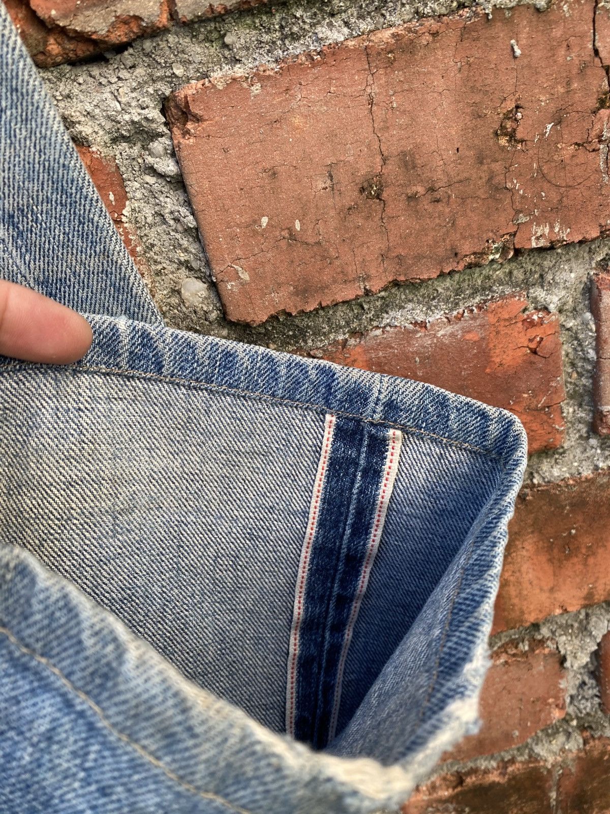 Levi's Vintage Clothing W34x31.5 Vintage levi's 502 Big E redline distressed denime Size US 34 / EU 50 - 3 Thumbnail