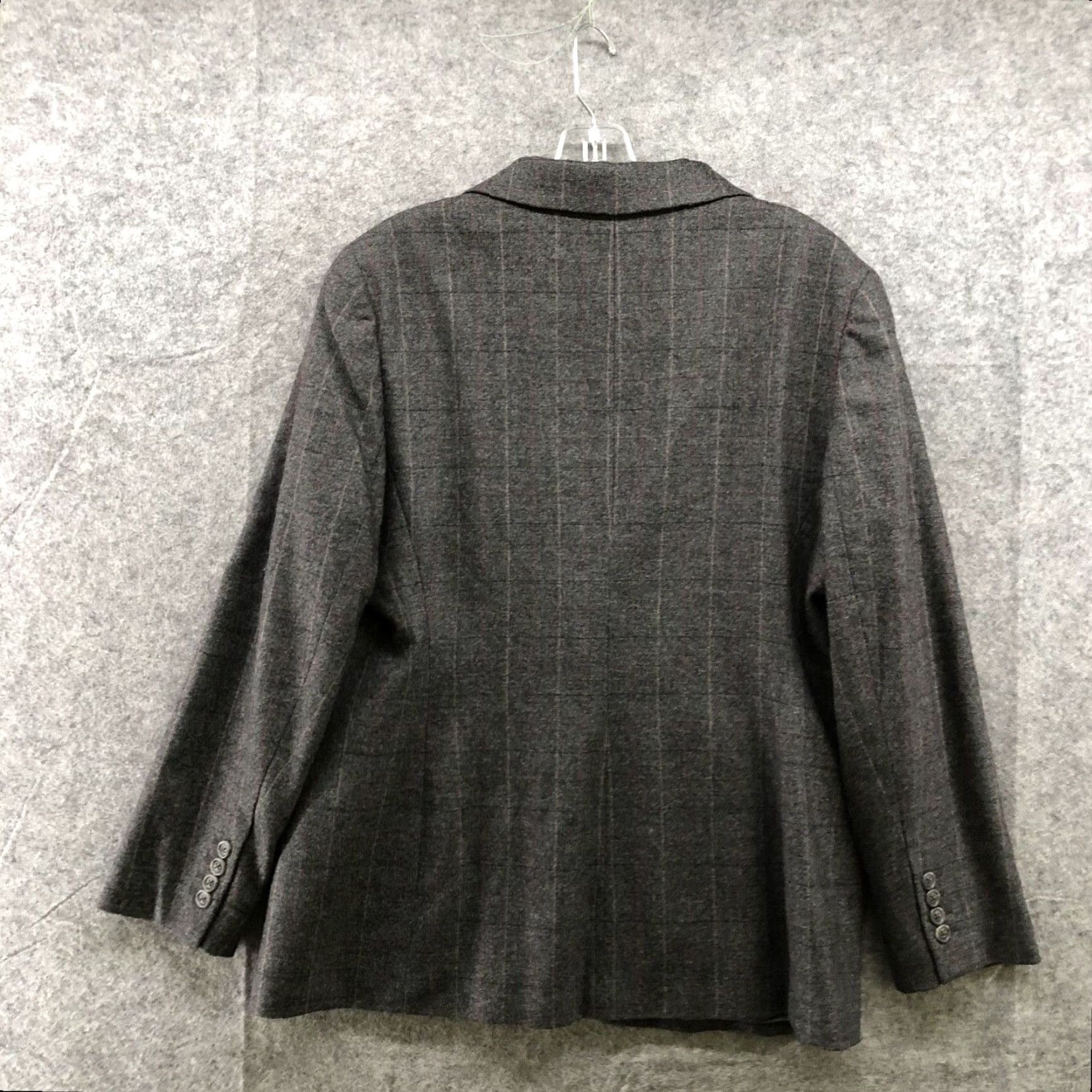 Lands' End Lands' End Blazer Womens 12P Wool Cashmere Gray Grid Plaid Dressy Office Workwear City Preppy Academia Mens Womens? Size XL / US 12-14 / IT 48-50 - 3 Thumbnail